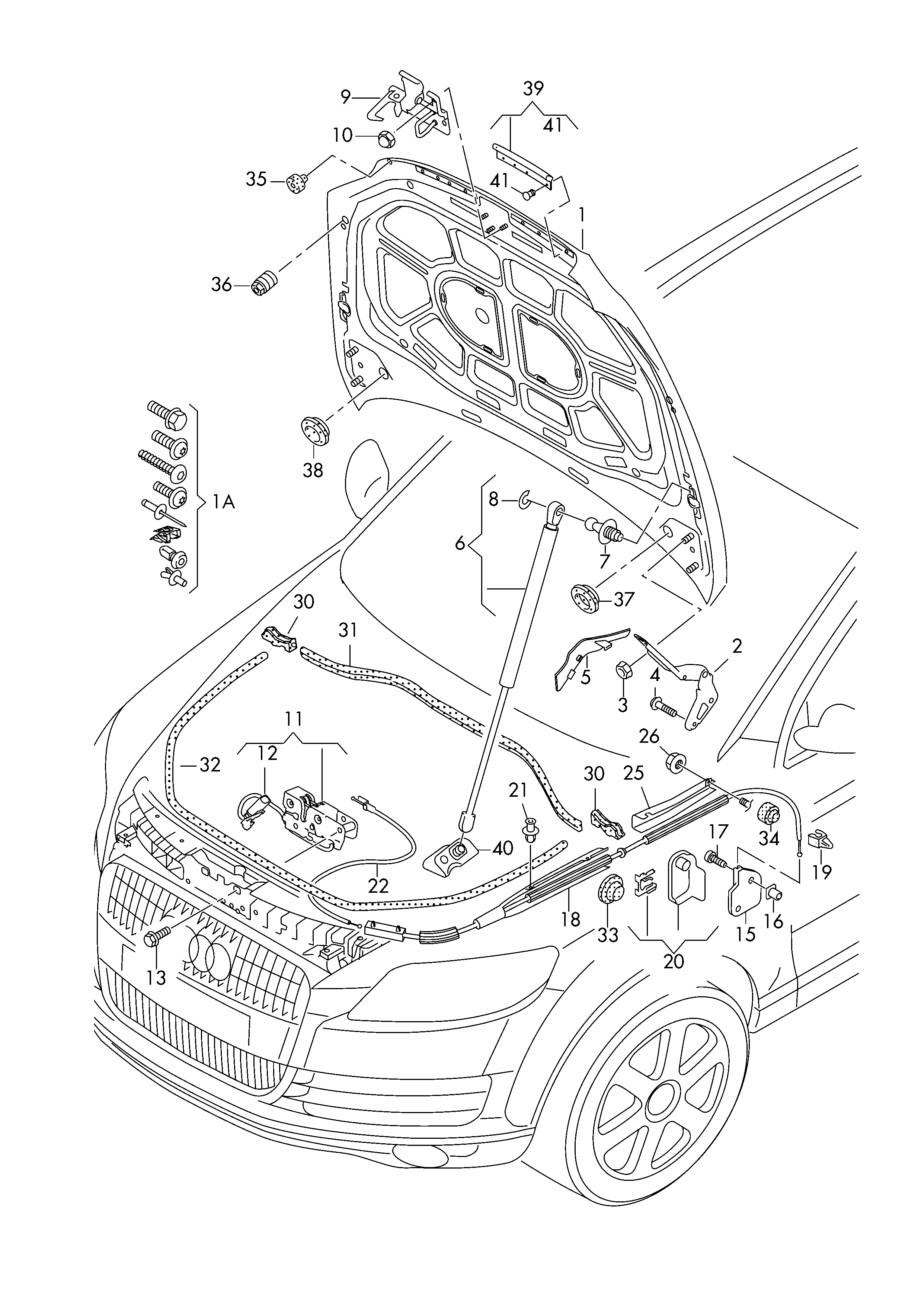 Seat 4L0 823 359 - Gāzes atspere, Motora pārsegs ps1.lv