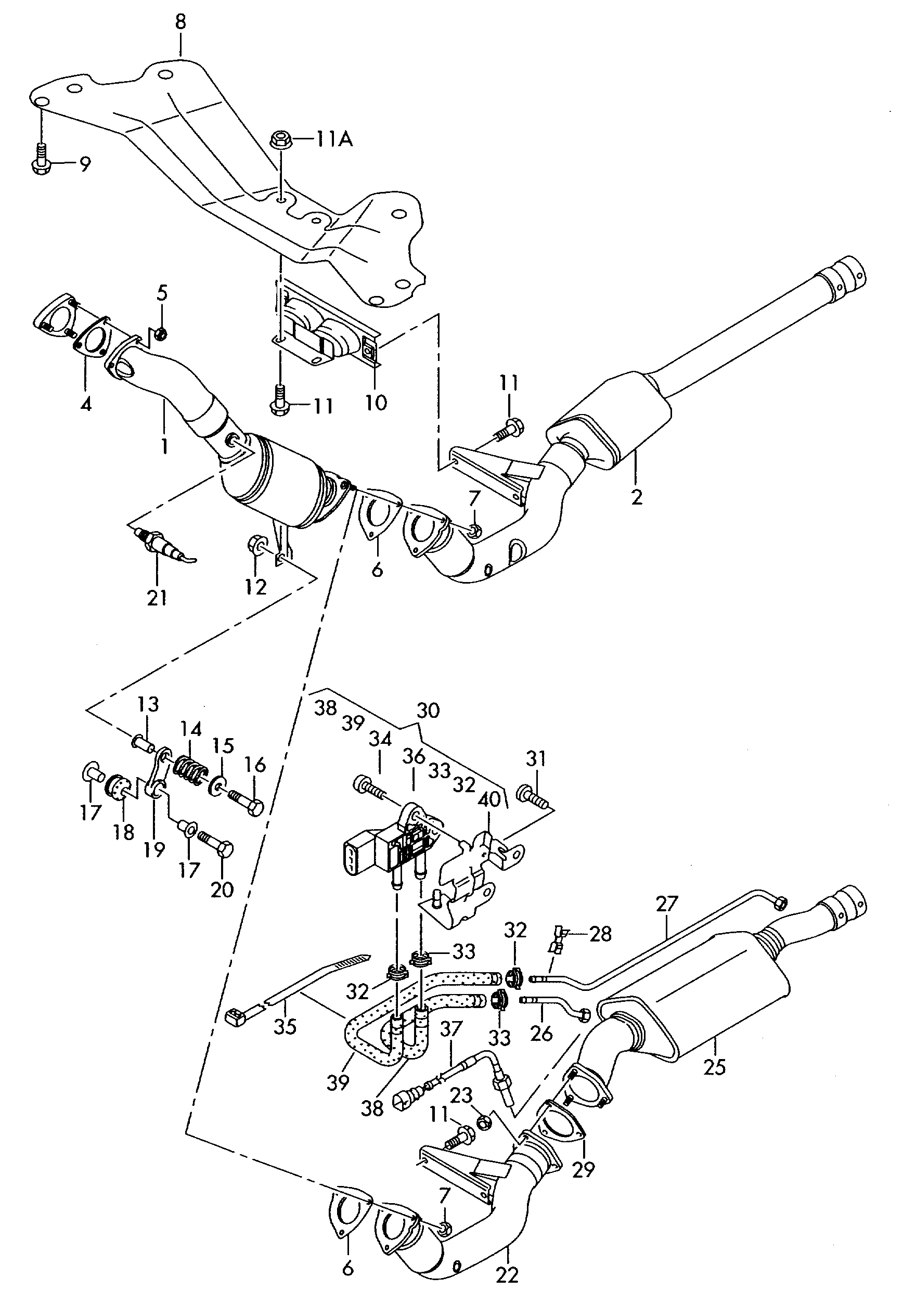 VAG 4F0 254 800 HX - Nosēdumu / Daļiņu filtrs, Izplūdes gāzu sistēma ps1.lv