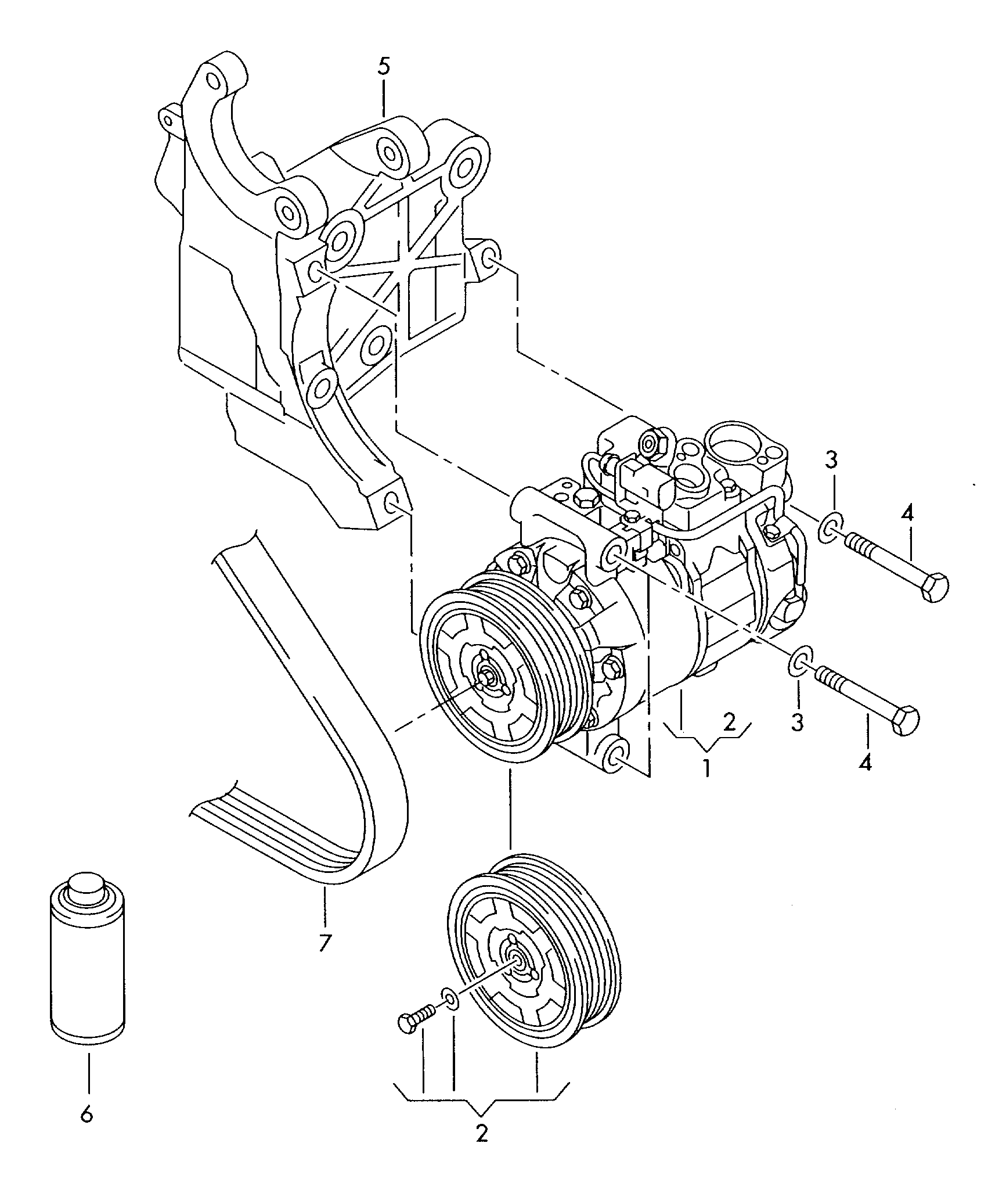 Seat 4F0260805AJ - Kompresors, Gaisa kond. sistēma ps1.lv