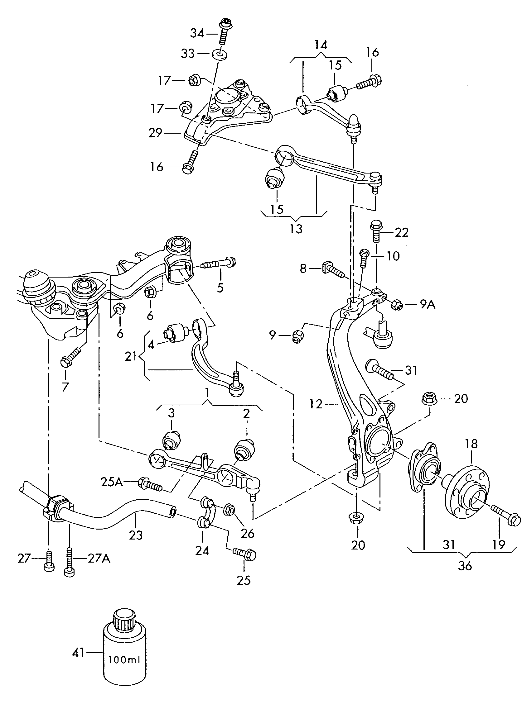 VAG 4E0 407 151 L - Neatkarīgās balstiekārtas svira, Riteņa piekare ps1.lv