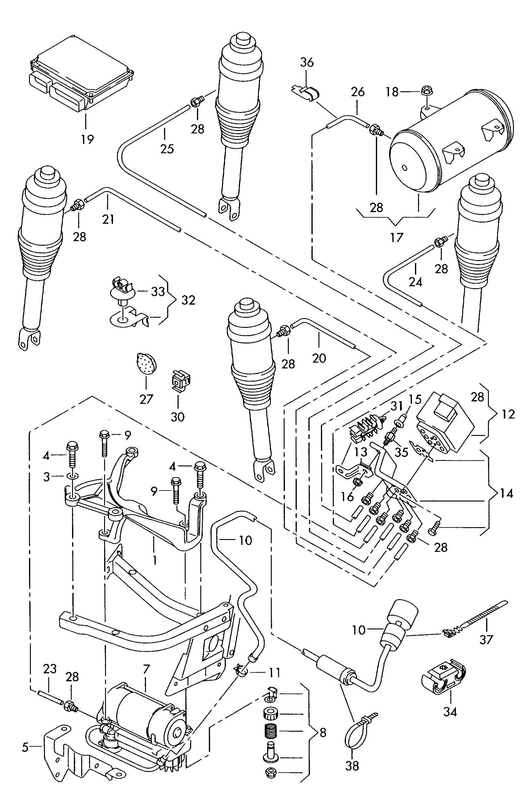 AUDI 4E0616007C - Kompresors, Pneimatiskā sistēma ps1.lv