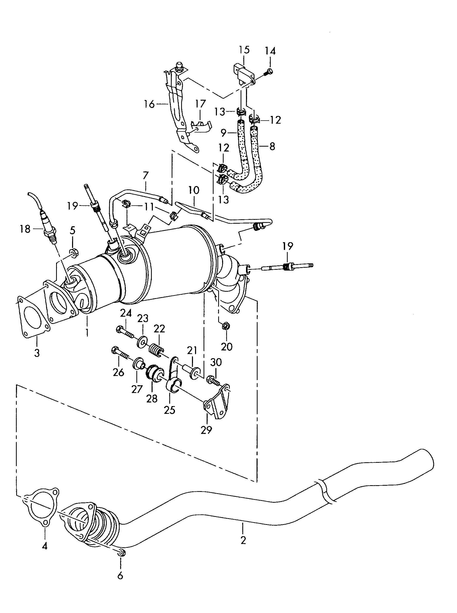 VAG 8K0253115D - Blīve, Izplūdes caurule ps1.lv