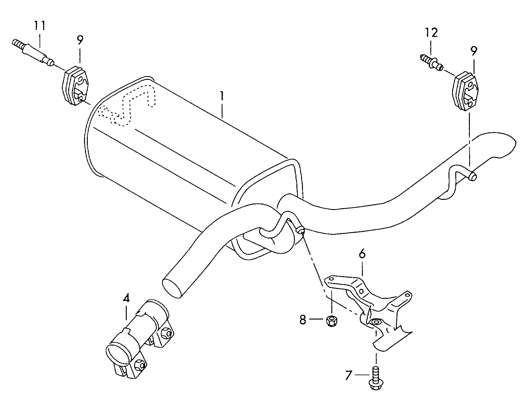 Seat 8Z0253147 - Kronšteins, Trokšņa slāpētājs ps1.lv