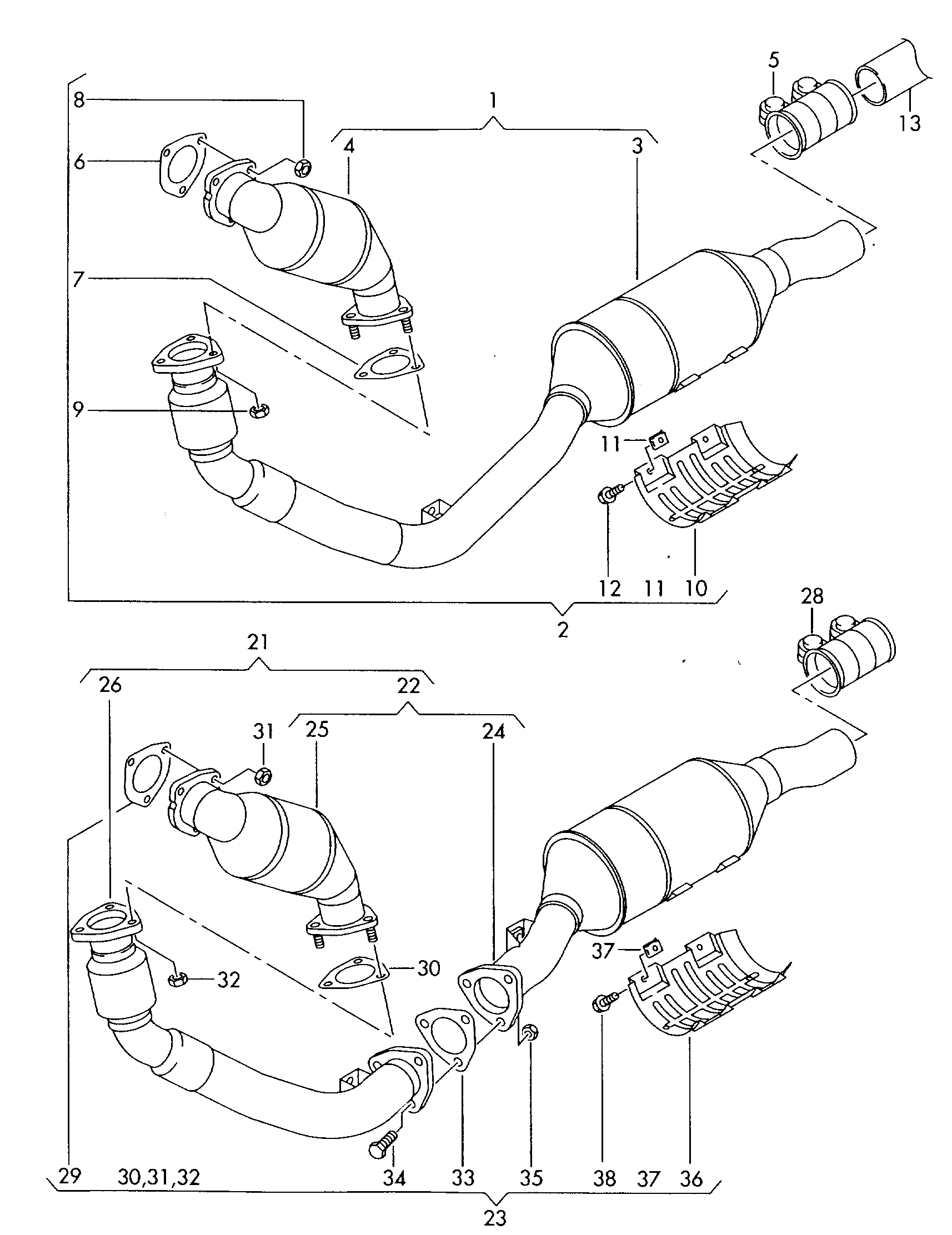 AUDI 4B0131089FX - Montāžas komplekts, Katalizators ps1.lv