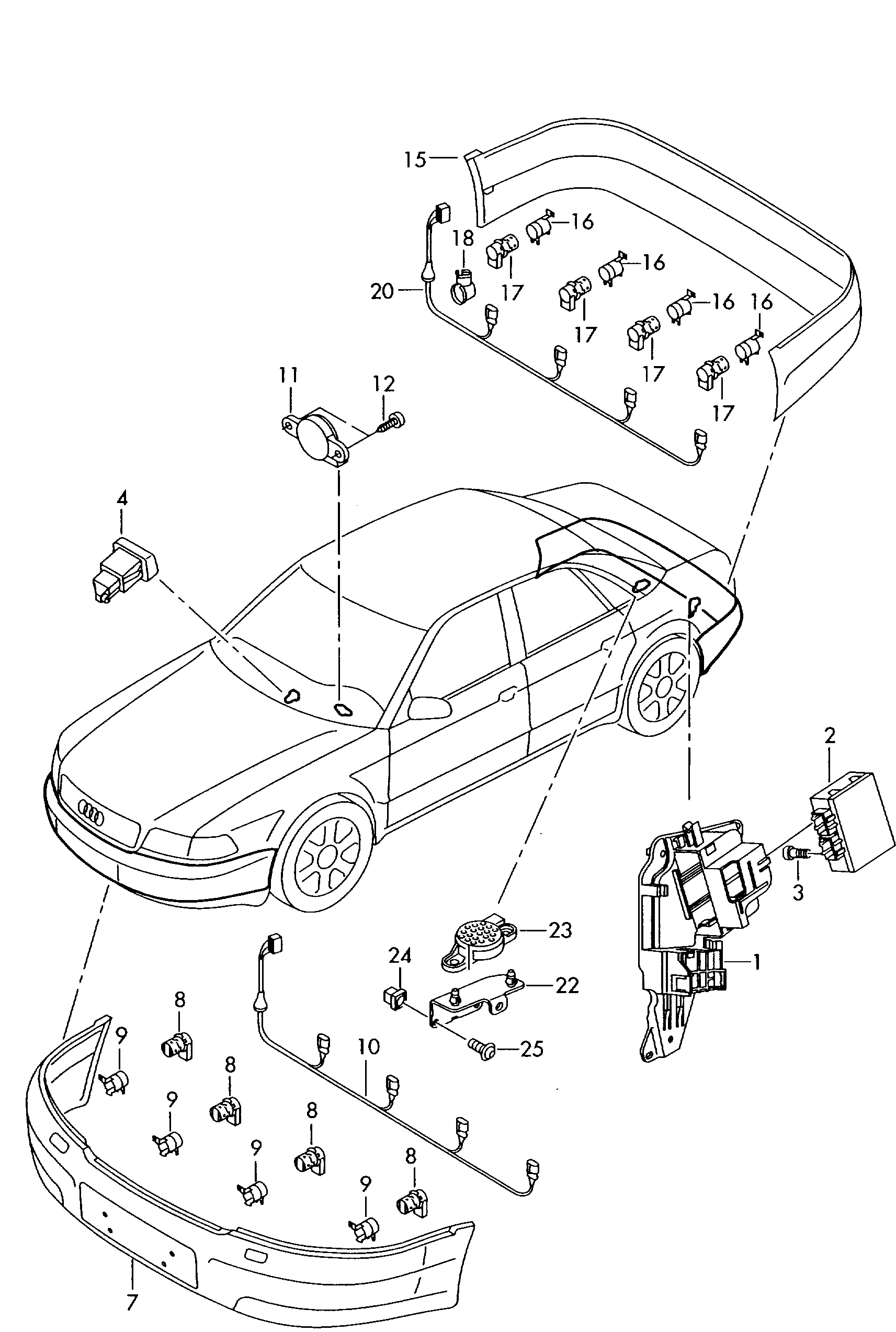 Seat 4B0919275C - Devējs, Parkošanās palīgsistēma ps1.lv