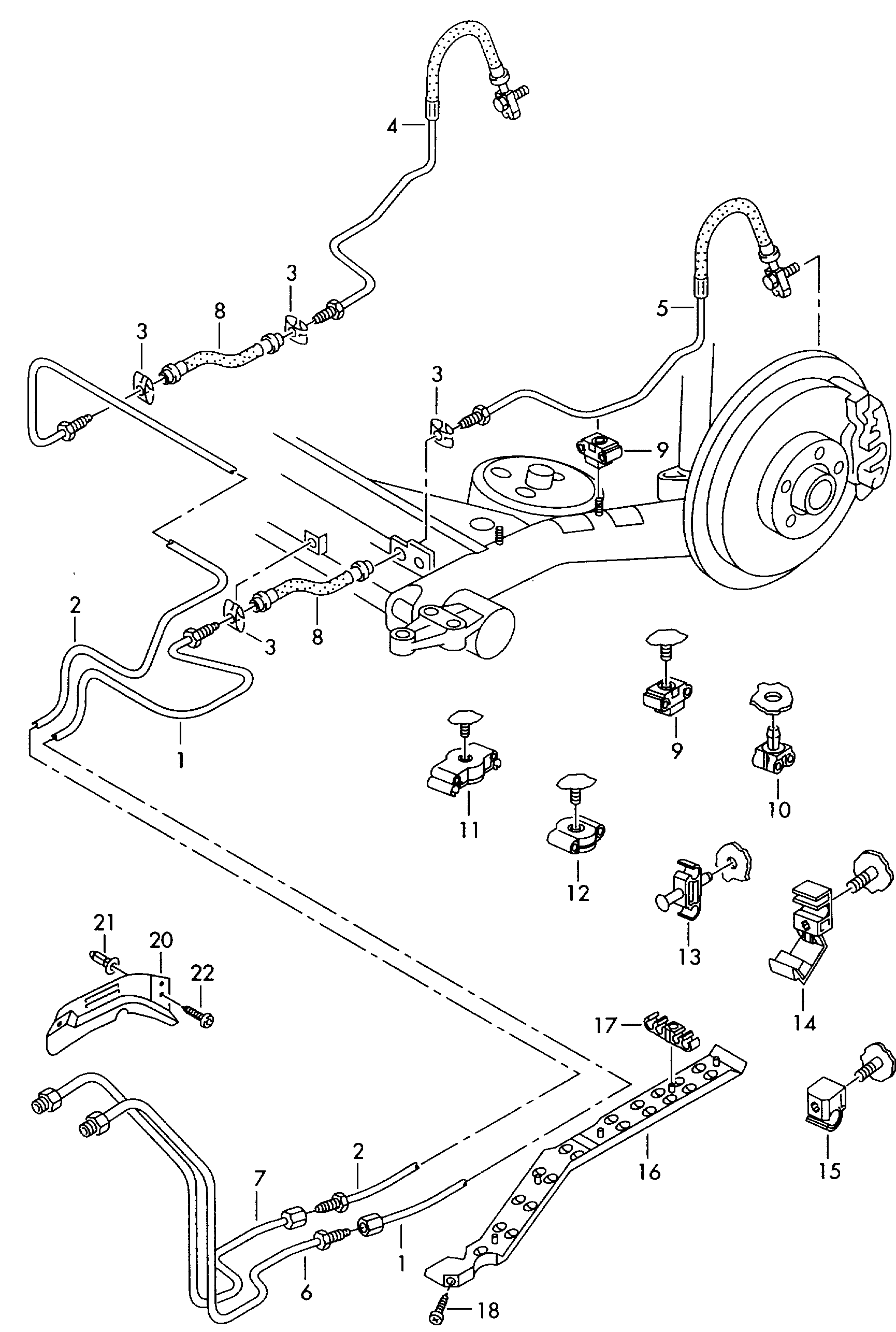 Seat 4B0 611 775 - Bremžu šļūtene ps1.lv