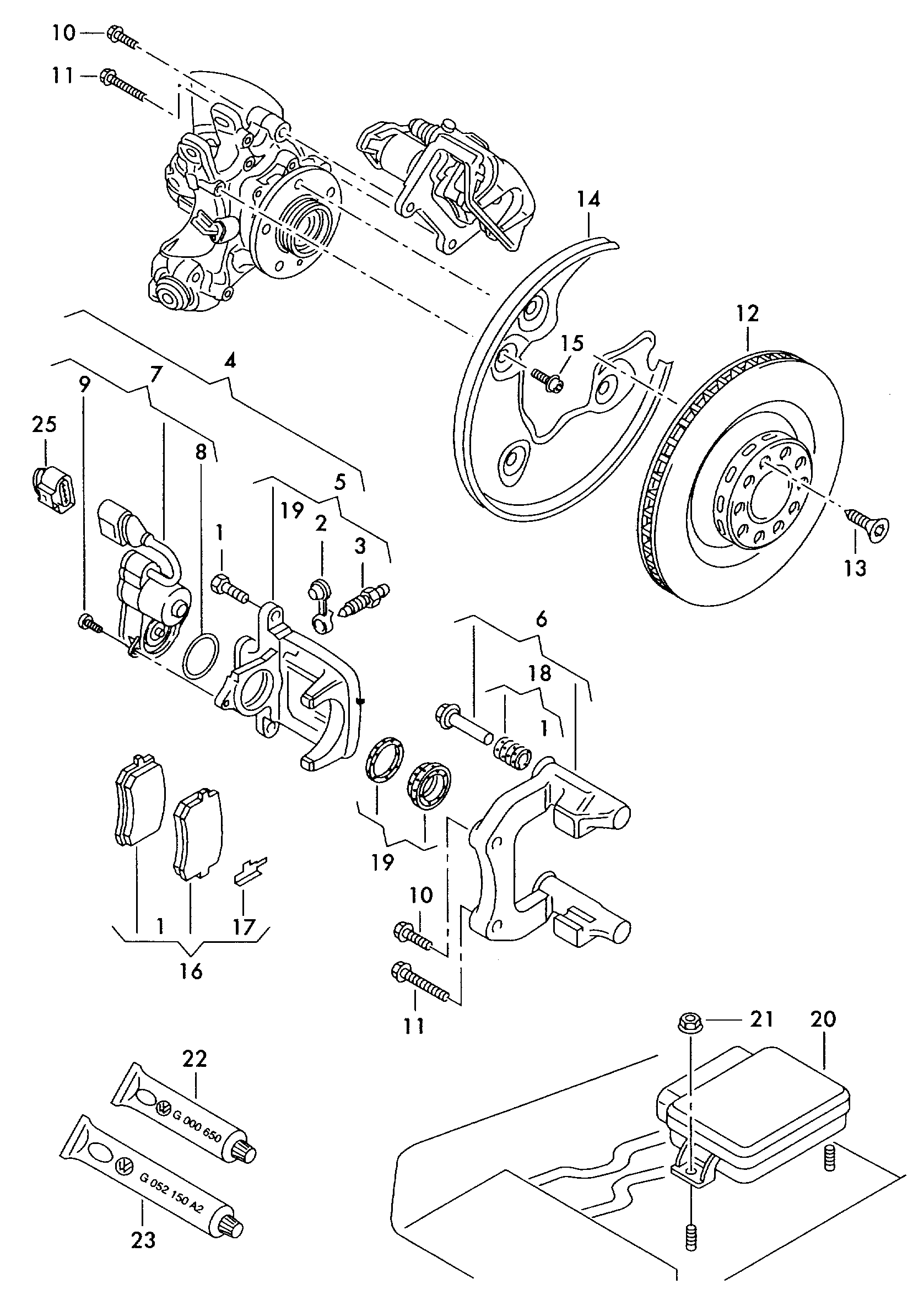 Skoda 3C0998281A - Regulējošais elements, Stāvbremžu sistēmas bremžu suports ps1.lv