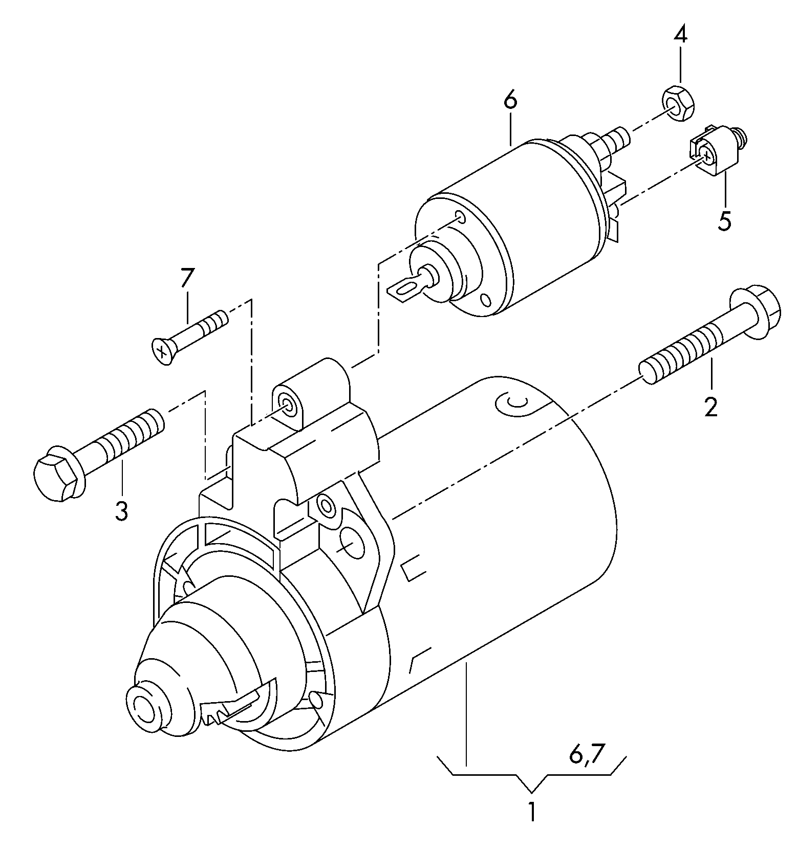 Seat 02E911023M - Starteris ps1.lv