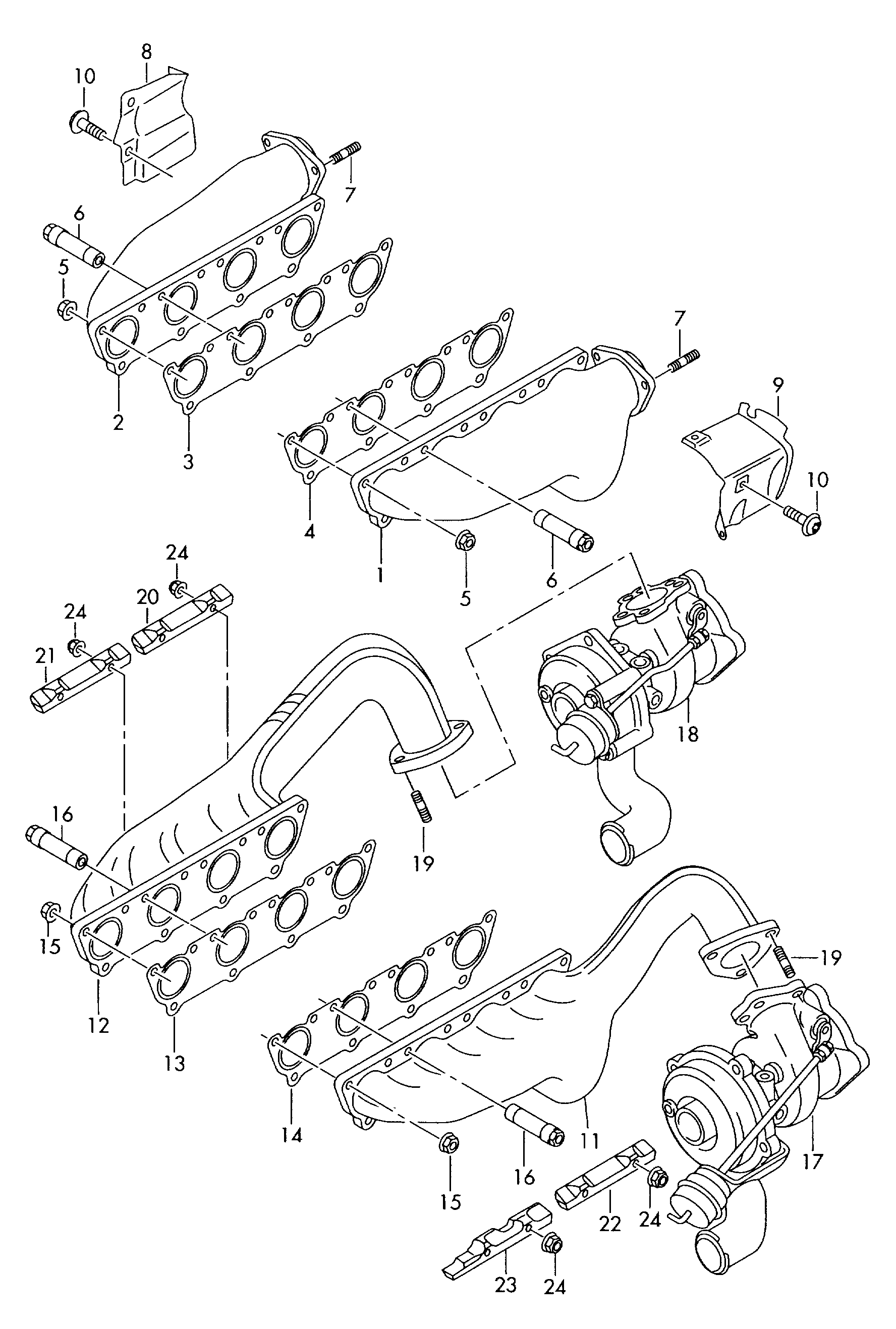 VAG 077 253 039 C - Blīve, Izplūdes kolektors ps1.lv