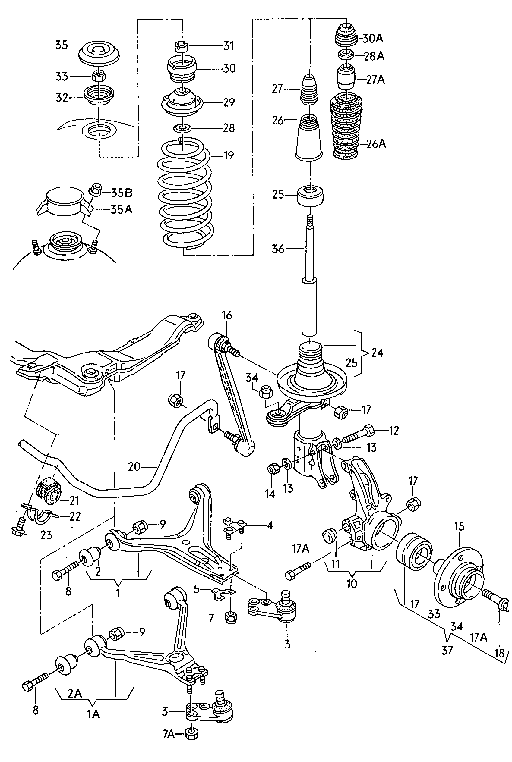 AUDI 8A0 407 365 - Balst / Virzošais šarnīrs ps1.lv