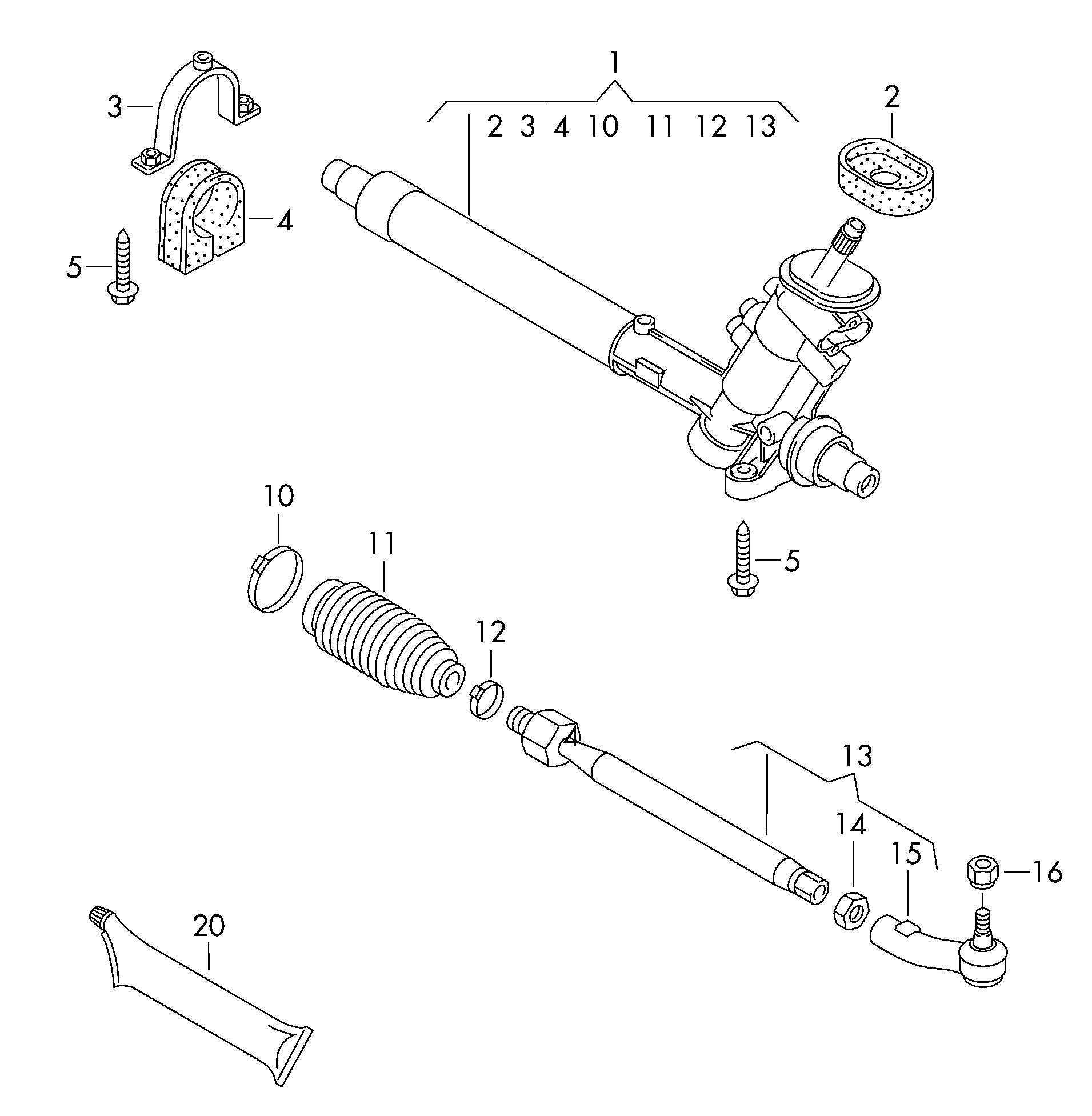 VAG 6R0 423 803 D - Stūres šķērsstiepnis ps1.lv