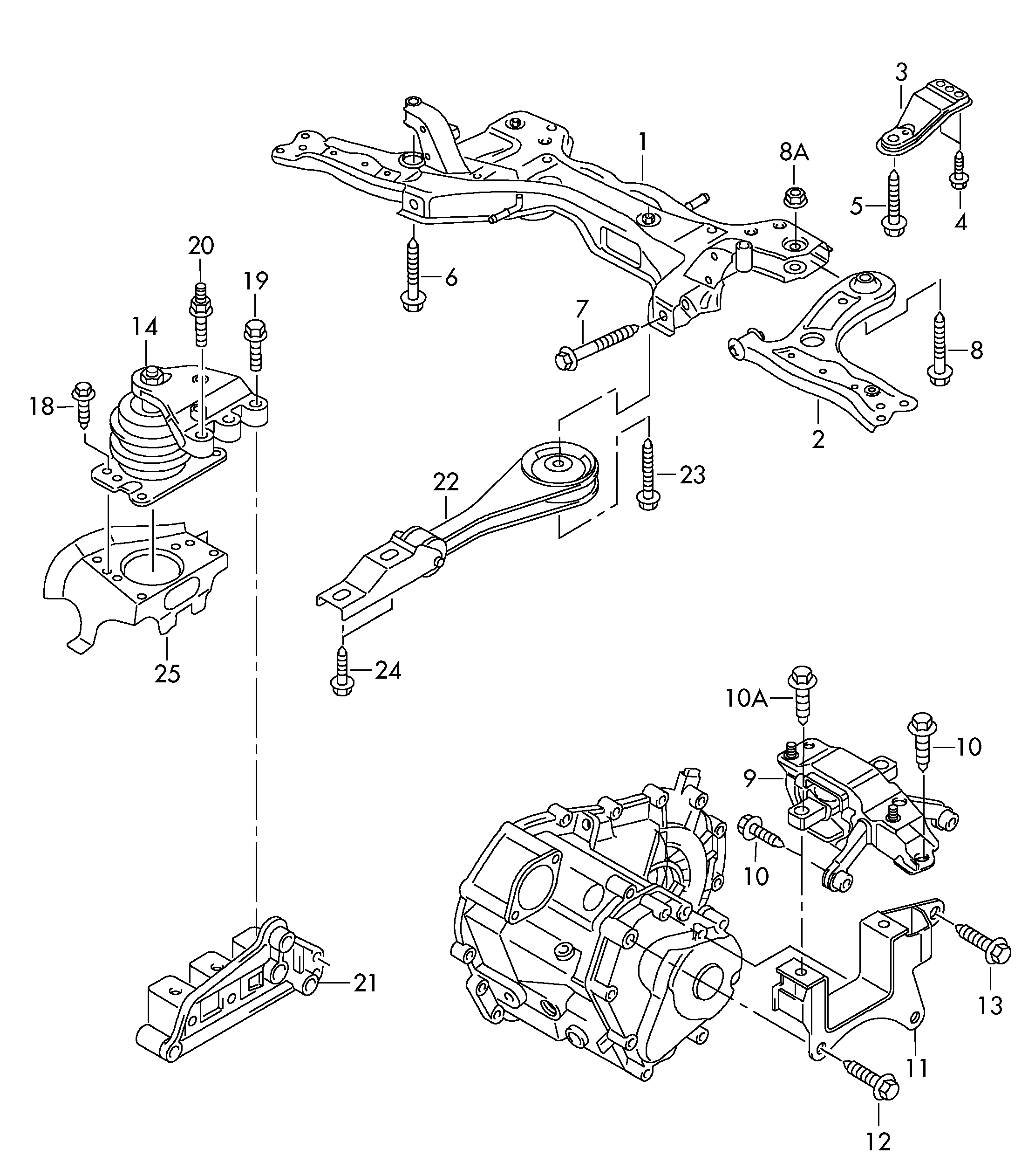 AUDI 6R0199555D - Piekare, Dzinējs ps1.lv