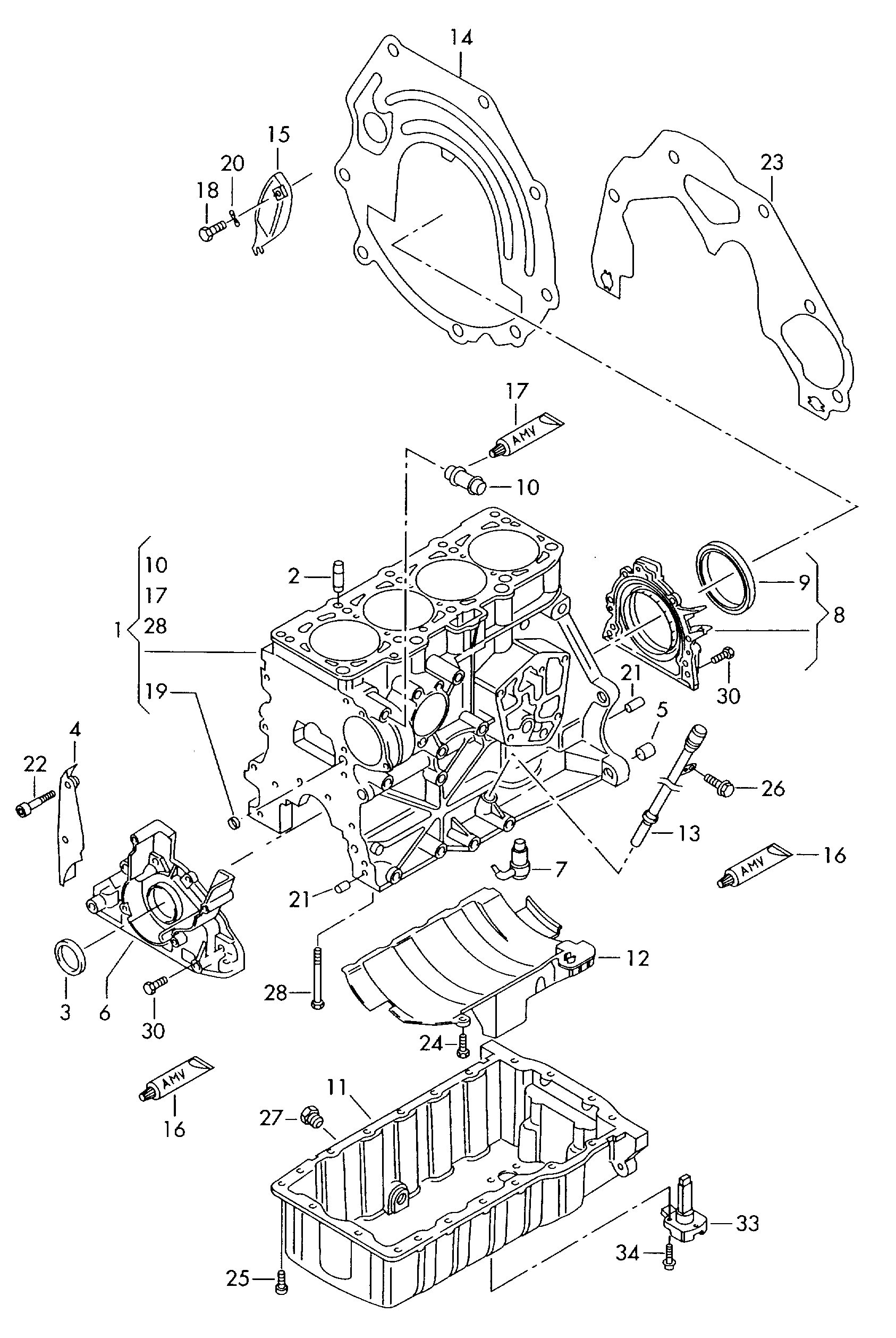 AUDI N 908 897 01 - Skrūve, Gultņa korpuss-Kloķvārpsta ps1.lv