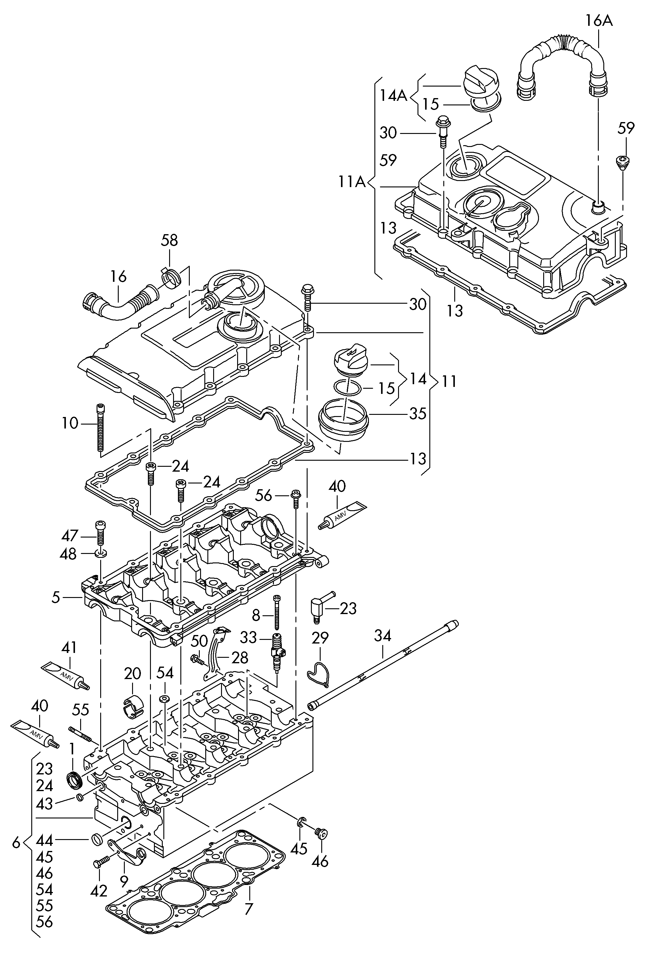 Skoda 038 103 493 AC - Šļūtene, Motora galvas vāka ventilācija ps1.lv