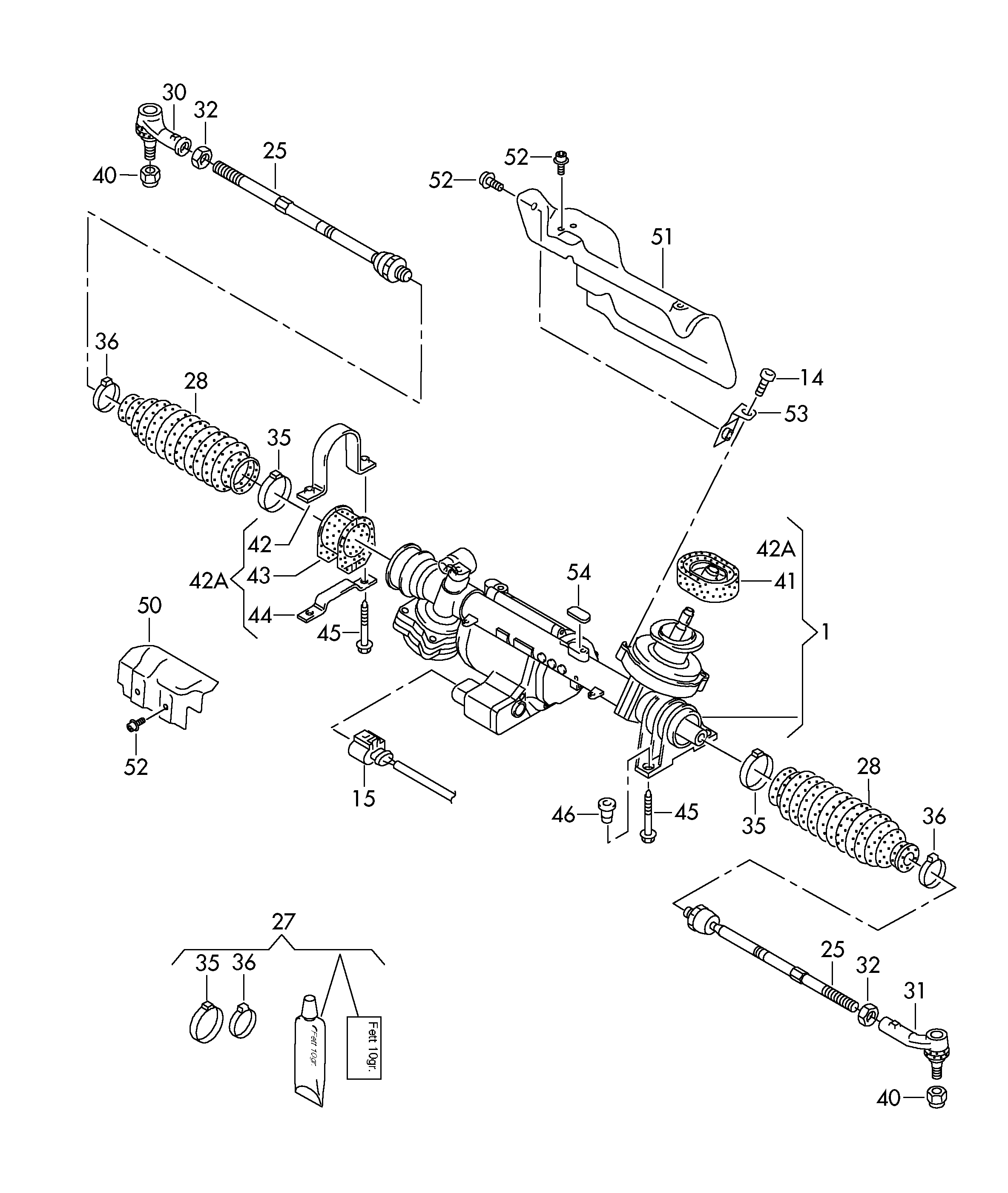 Seat 1K1 423 055 KX - Stūres mehānisms ps1.lv