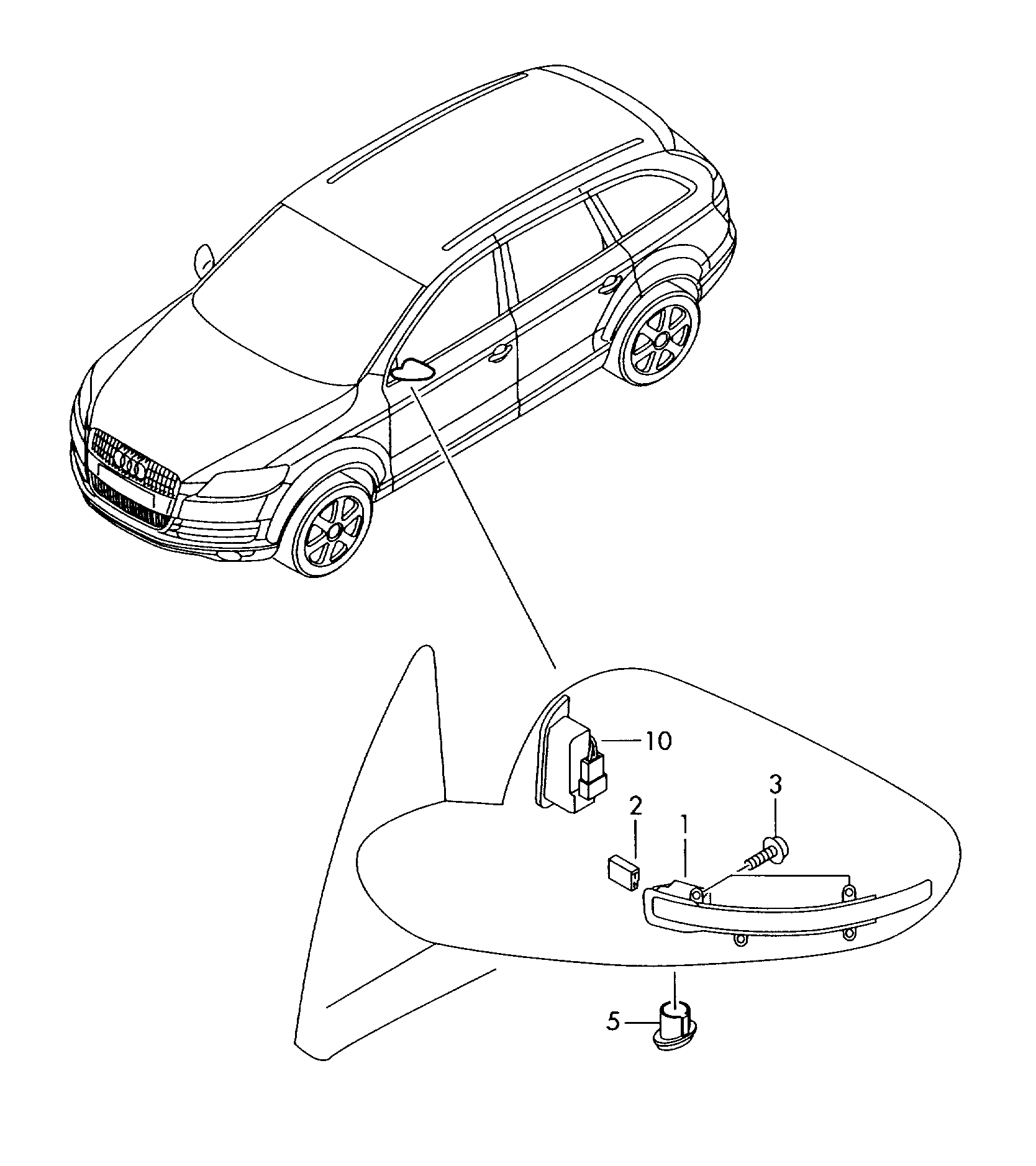 VAG 8K0949101 - Ārējais atpakaļskata spogulis ps1.lv