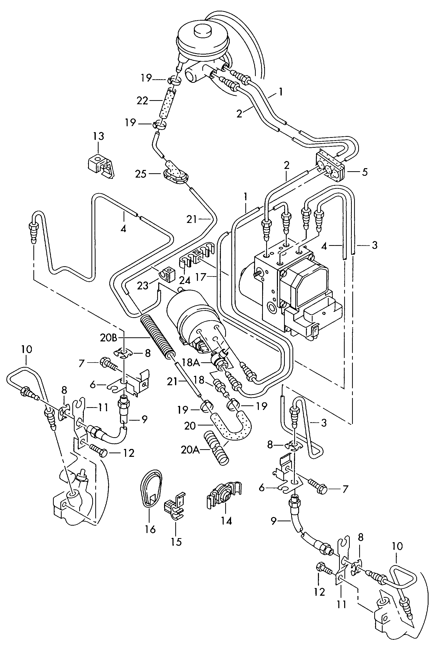 Seat 8D0 611 707 B - Bremžu šļūtene ps1.lv