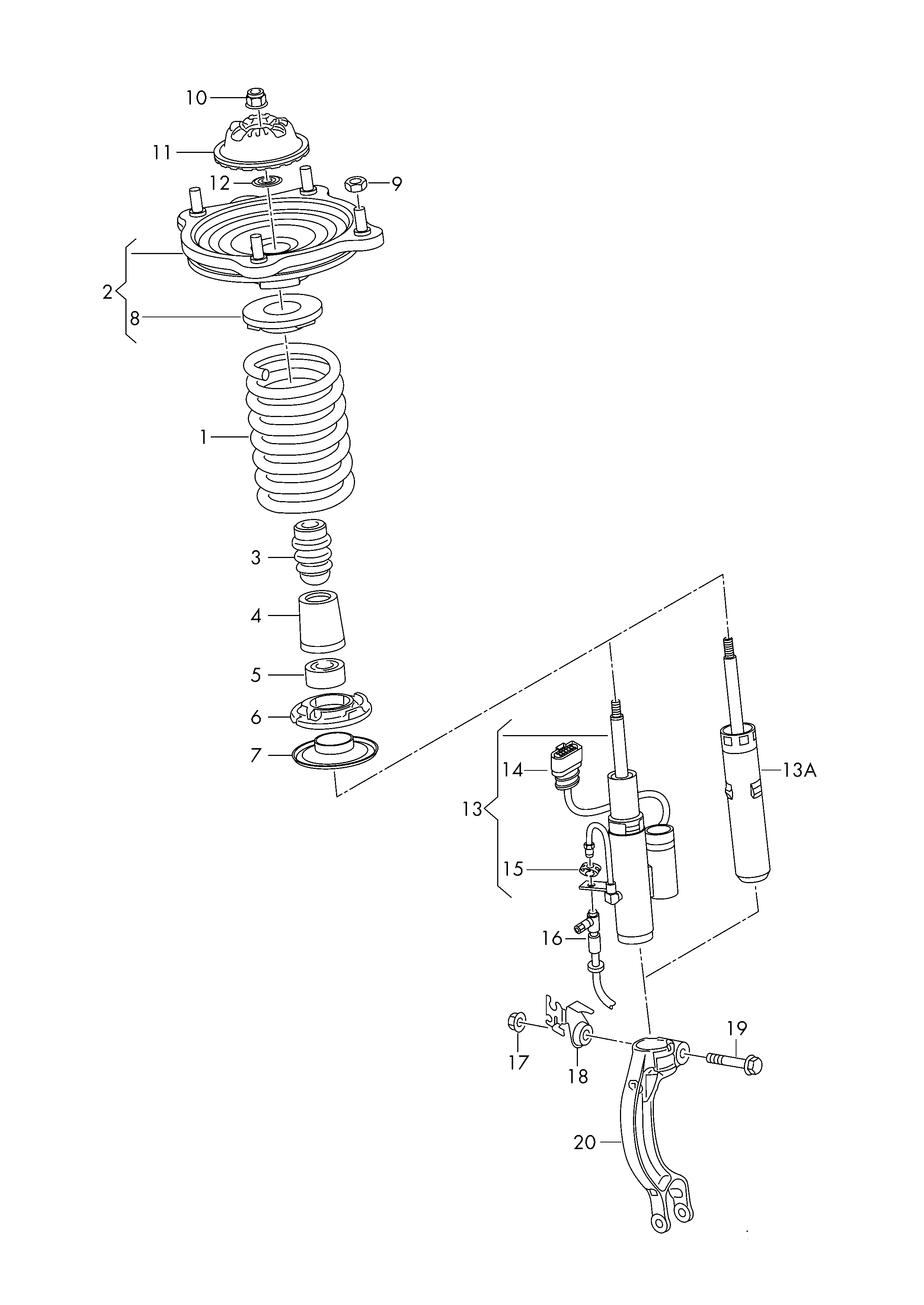 Skoda 8E0412377C - Amortizatora statnes balsts ps1.lv