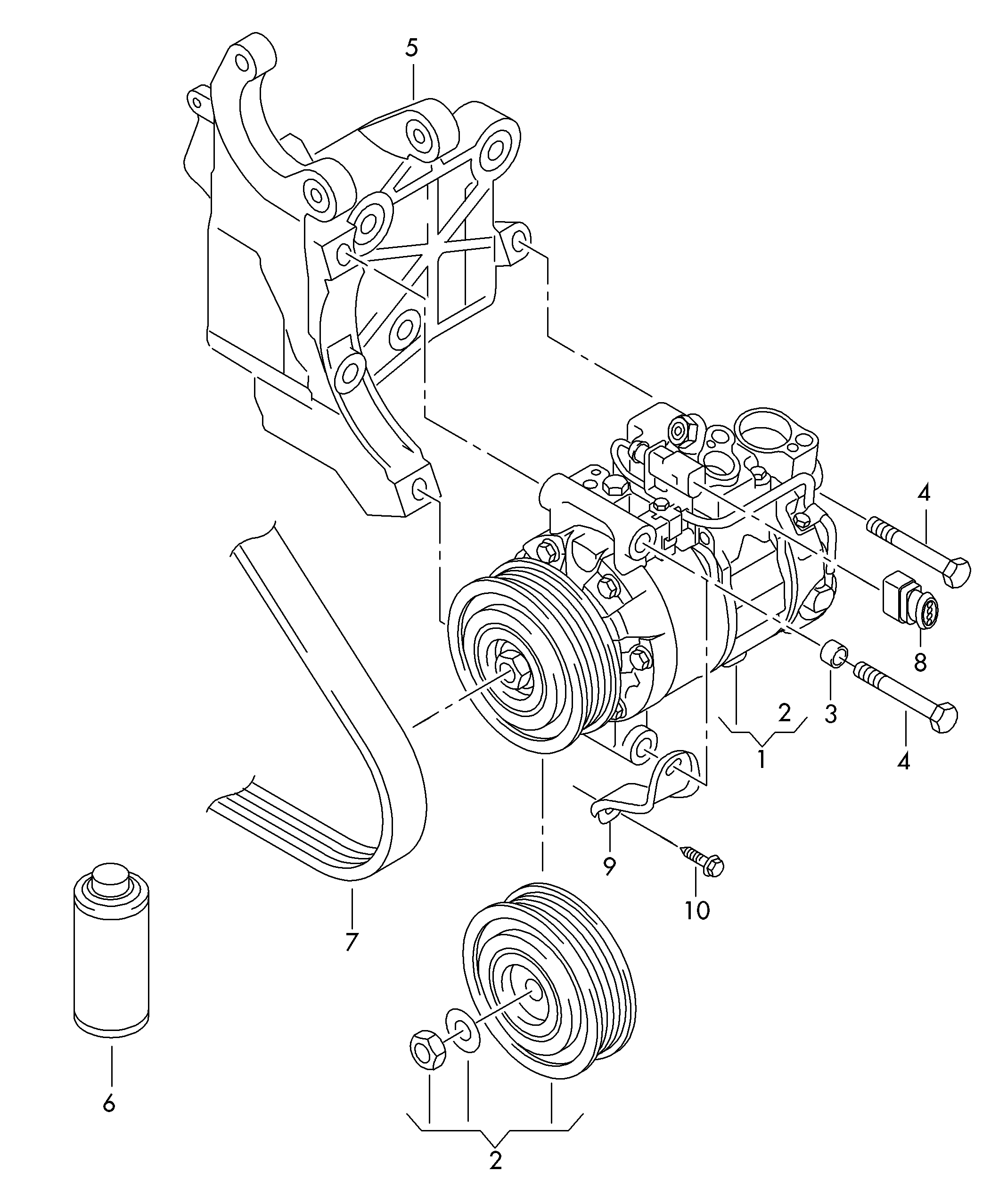 Skoda 4G0260805B - Kompresors, Gaisa kond. sistēma ps1.lv