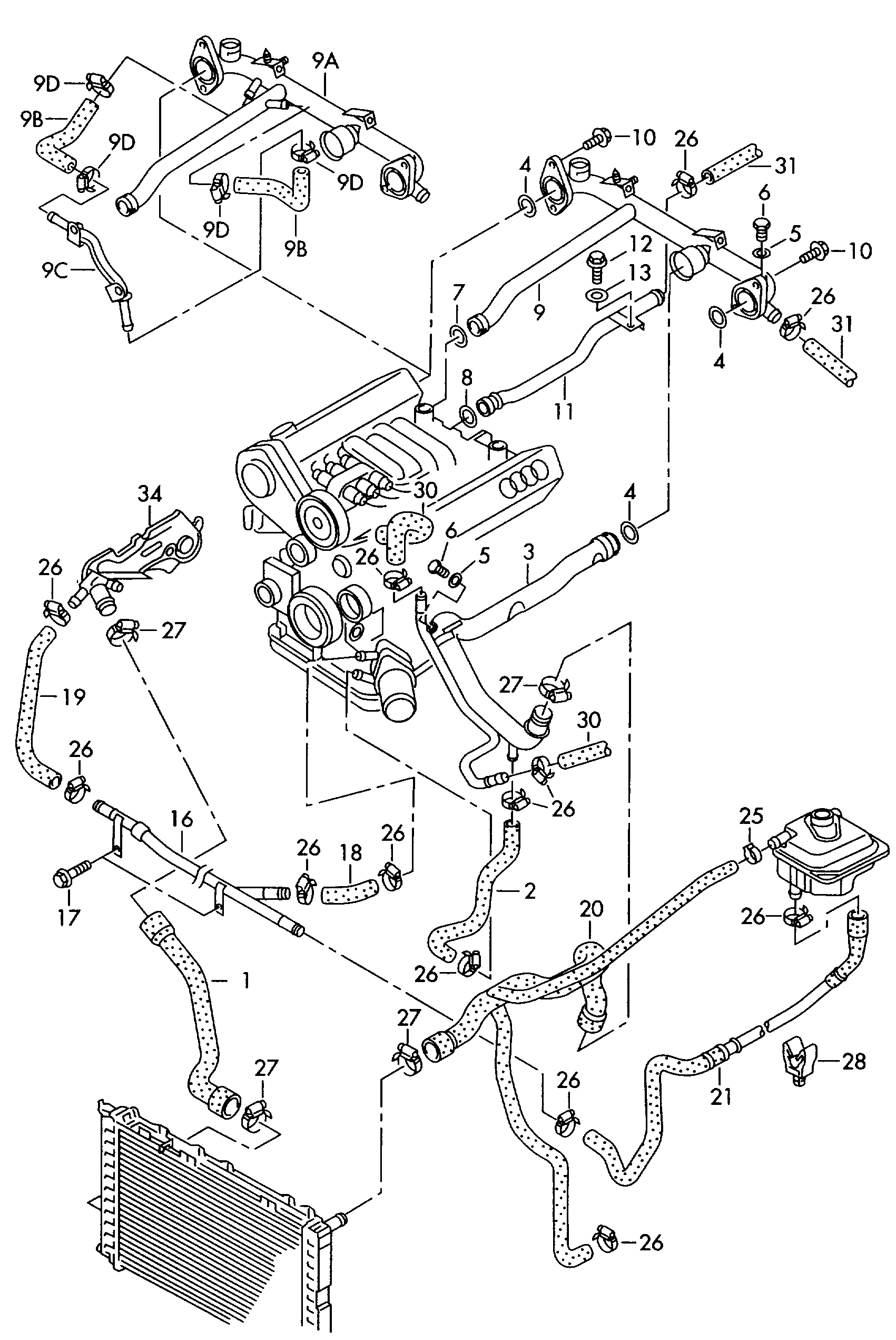 Porsche N  90686701 - Radiators, Motora dzesēšanas sistēma ps1.lv