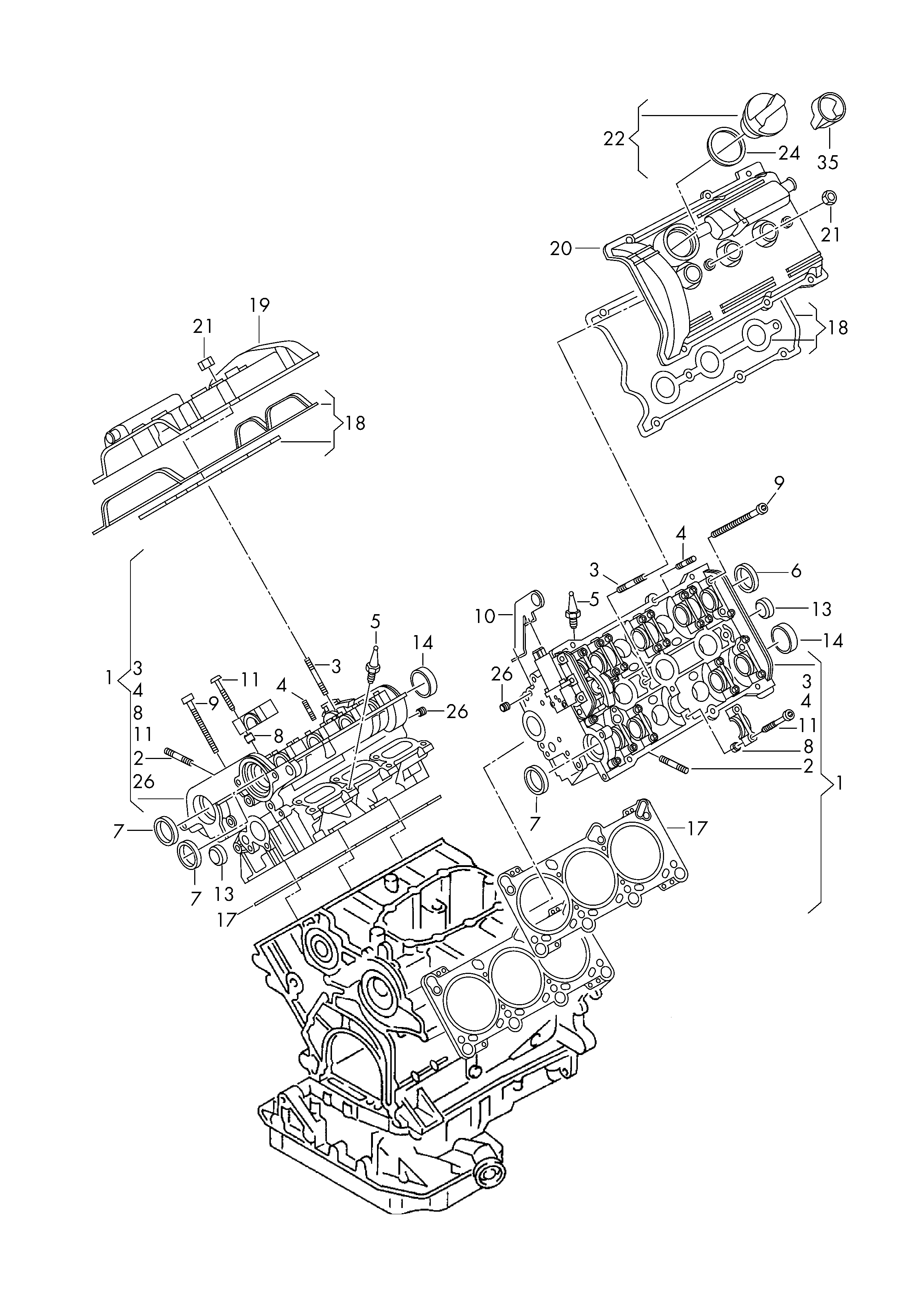 AUDI 078 103 485 D - Vāciņš, Eļļas ieliešanas kakliņš ps1.lv