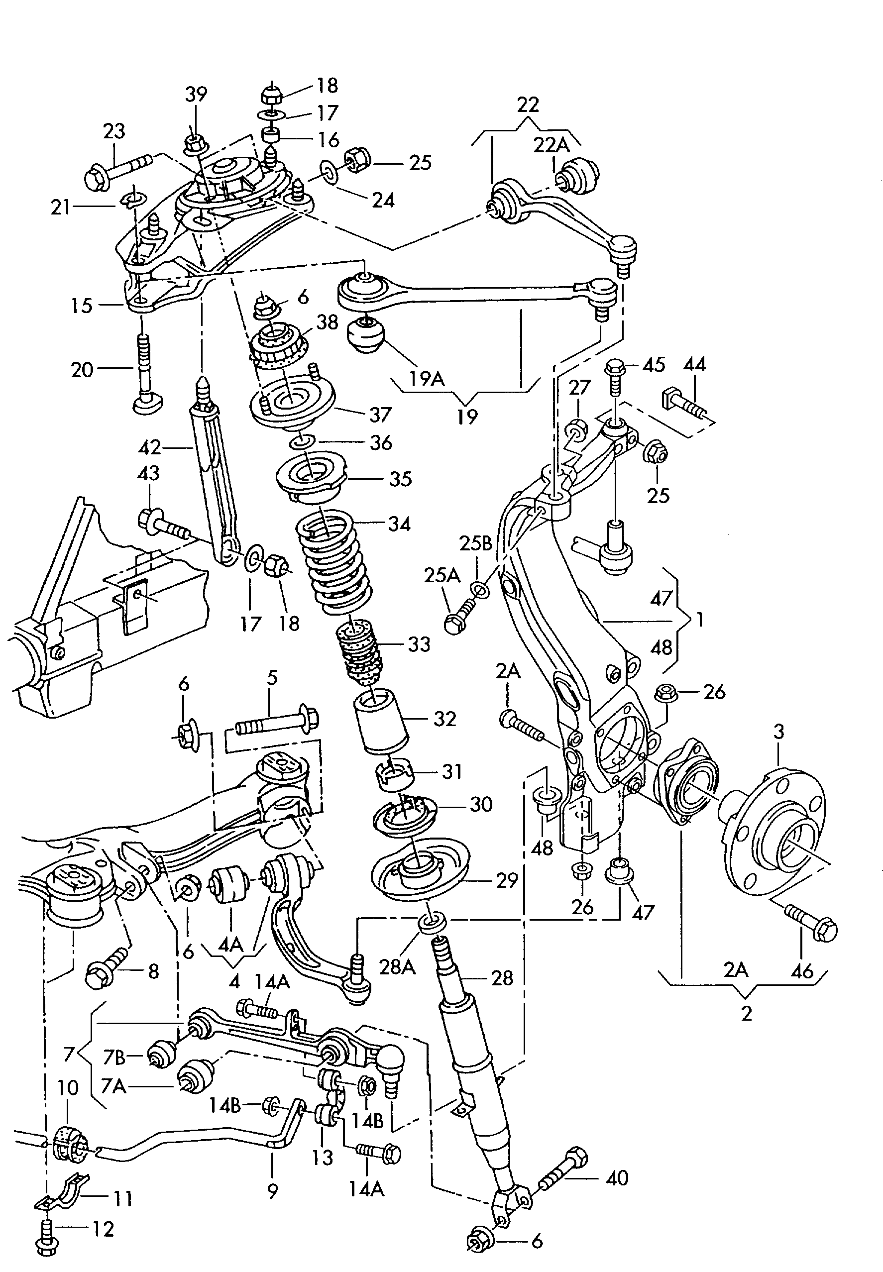 Seat 4D0407516C - Piekare, Šķērssvira ps1.lv