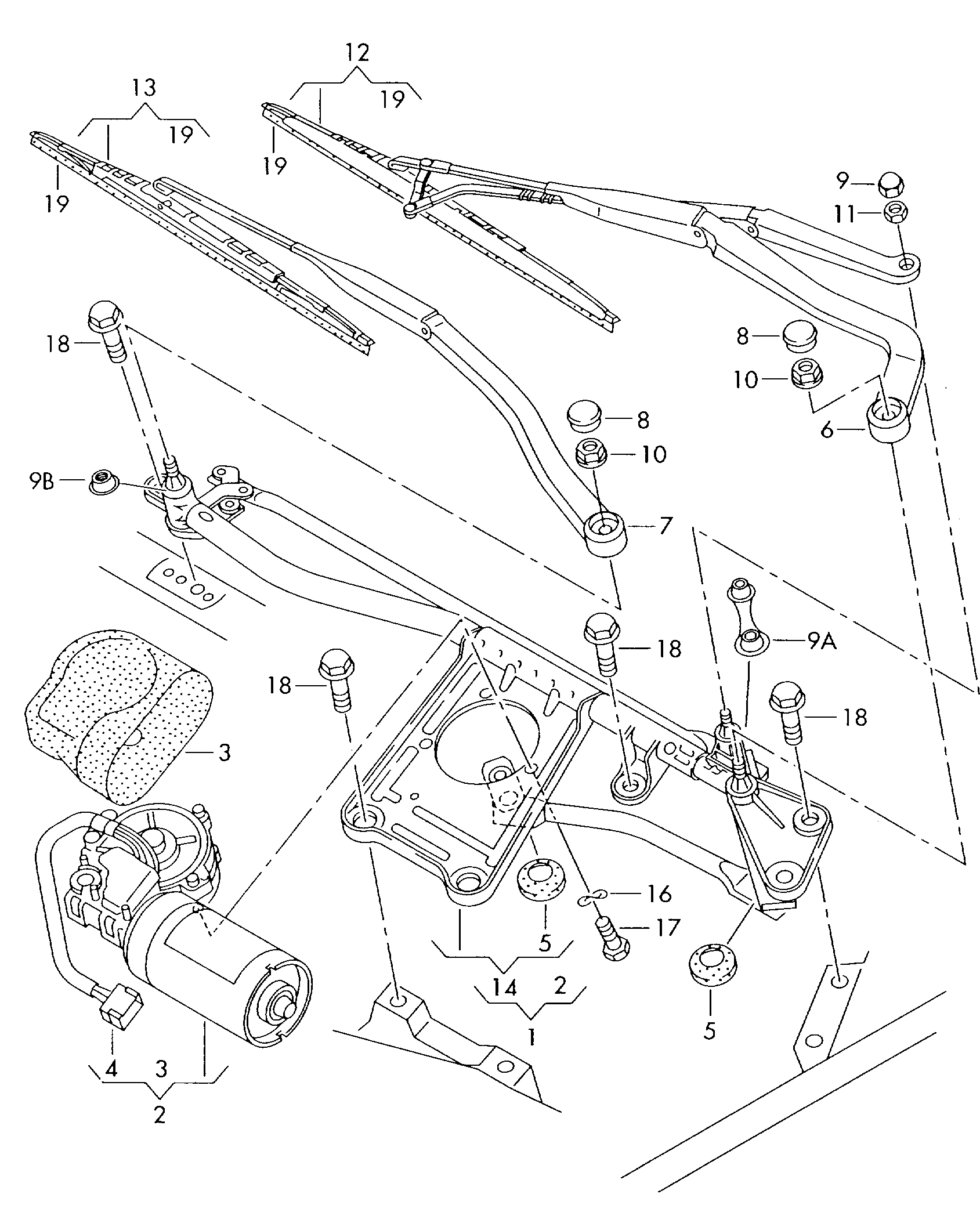 VAG 4A0955425B - Stikla tīrītāja slotiņa ps1.lv