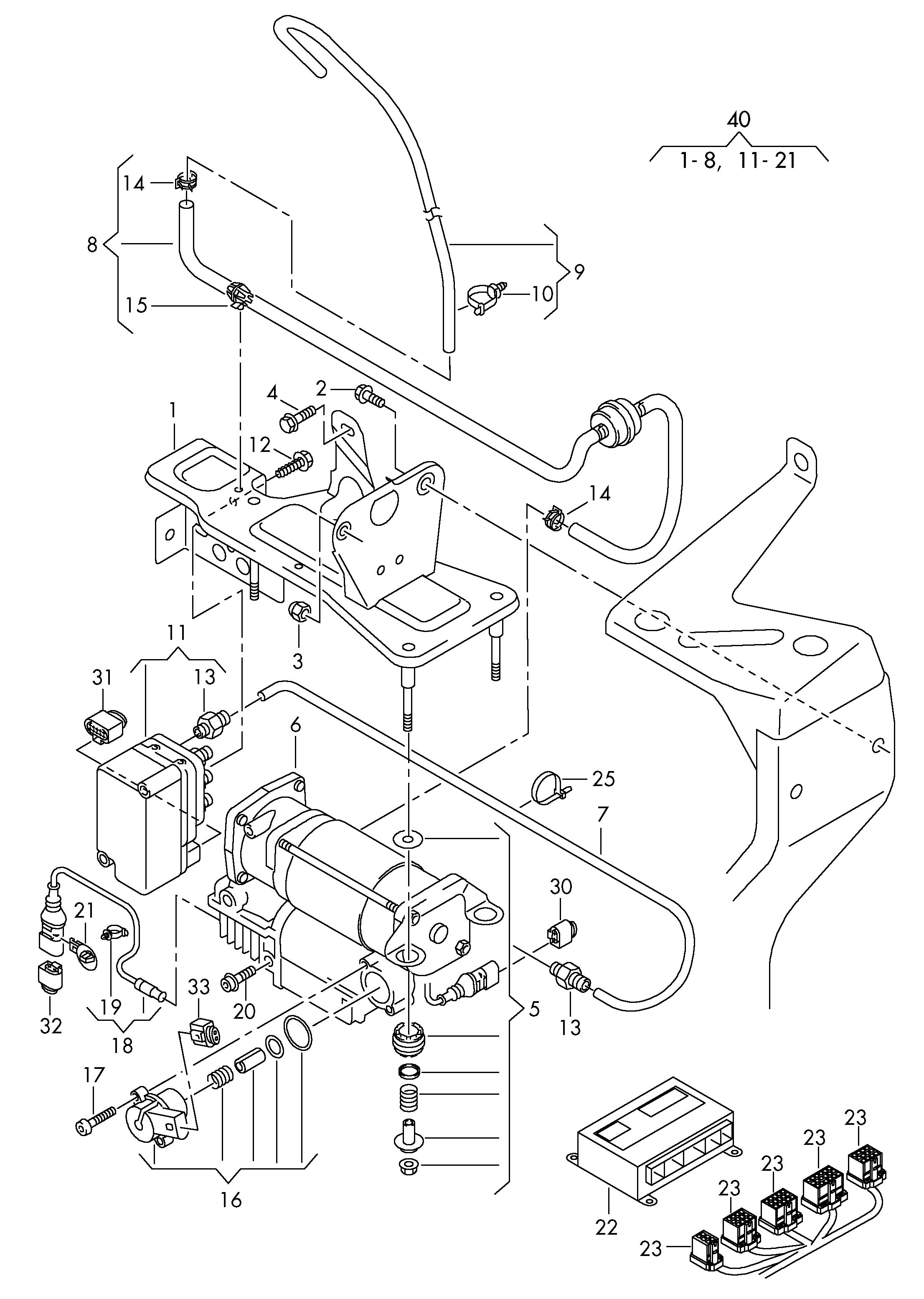 VW 4F0616005E - Kompresors, Pneimatiskā sistēma ps1.lv