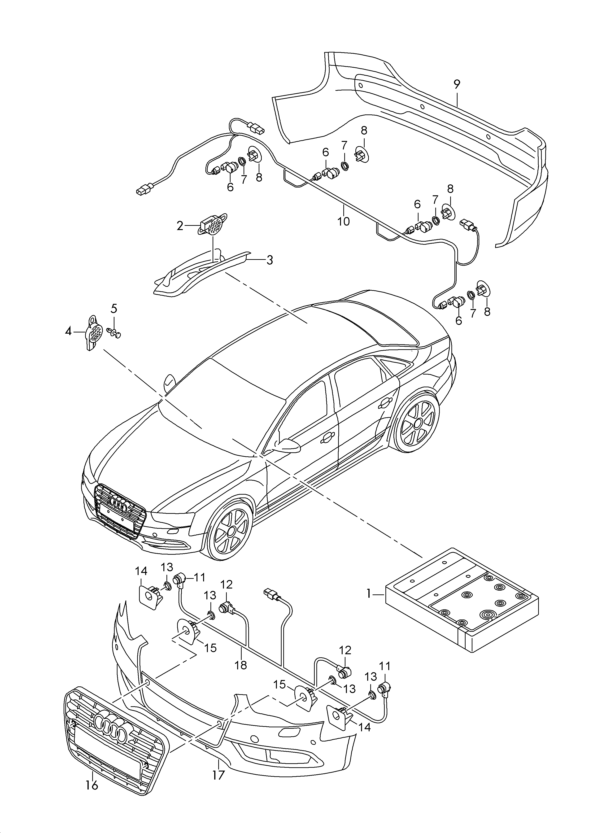 Skoda 1S0 919 275 A - Sensor ps1.lv