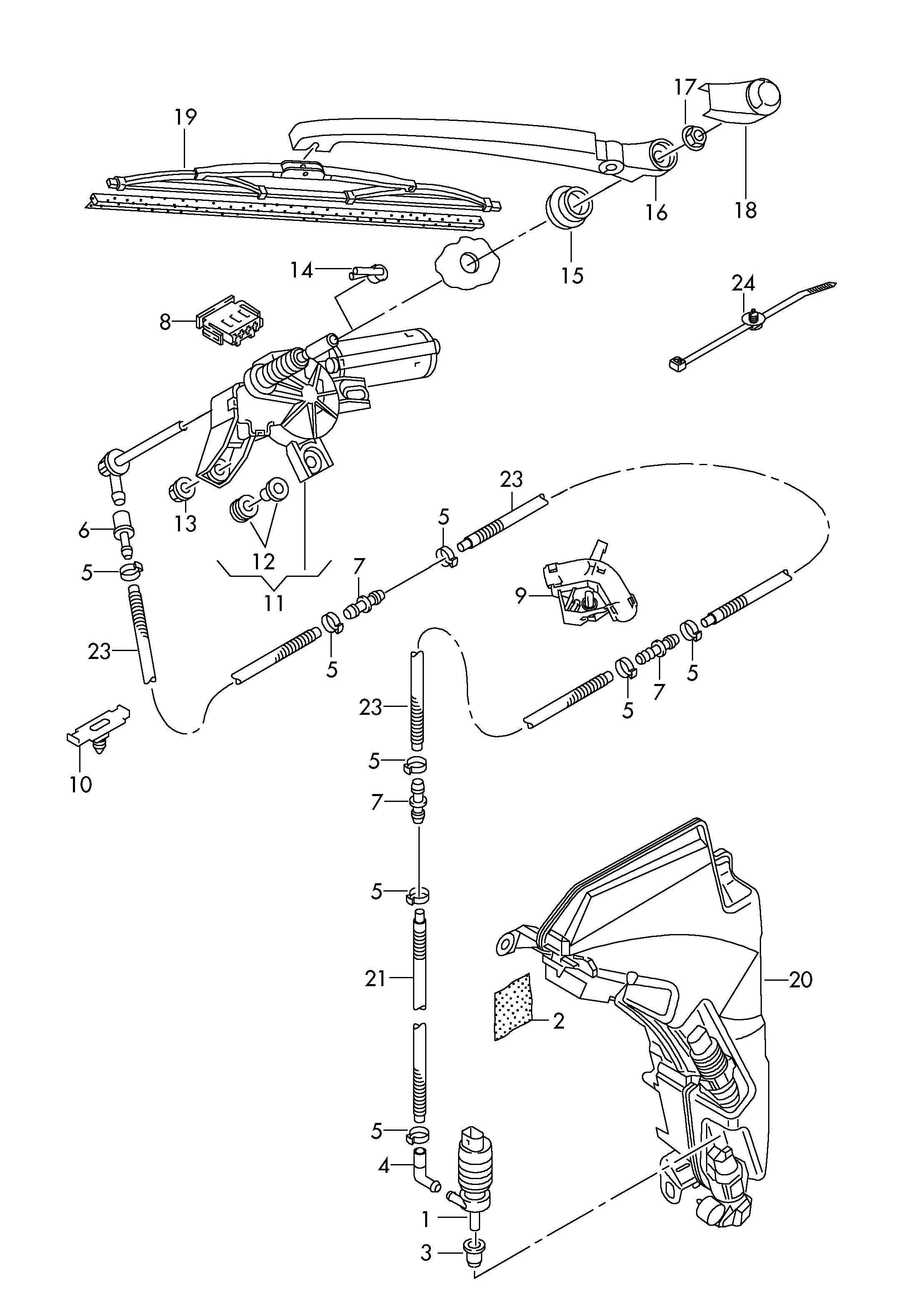 VAG 8K9 955 425 - Stikla tīrītāja slotiņa ps1.lv