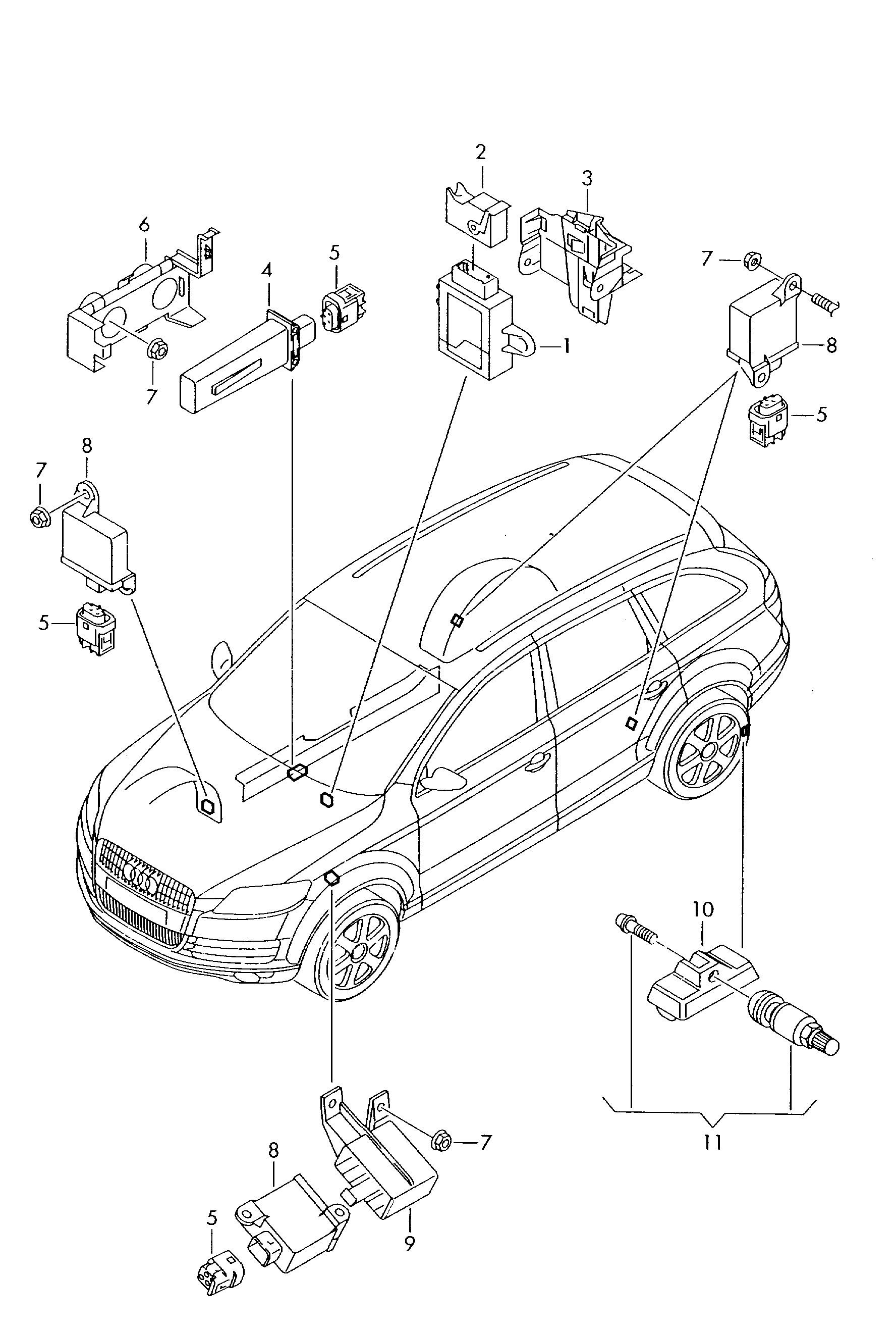 Lamborghini 7PP907275F - Riteņu grieš. ātruma devējs, Riepu spiediena kontroles sist. ps1.lv