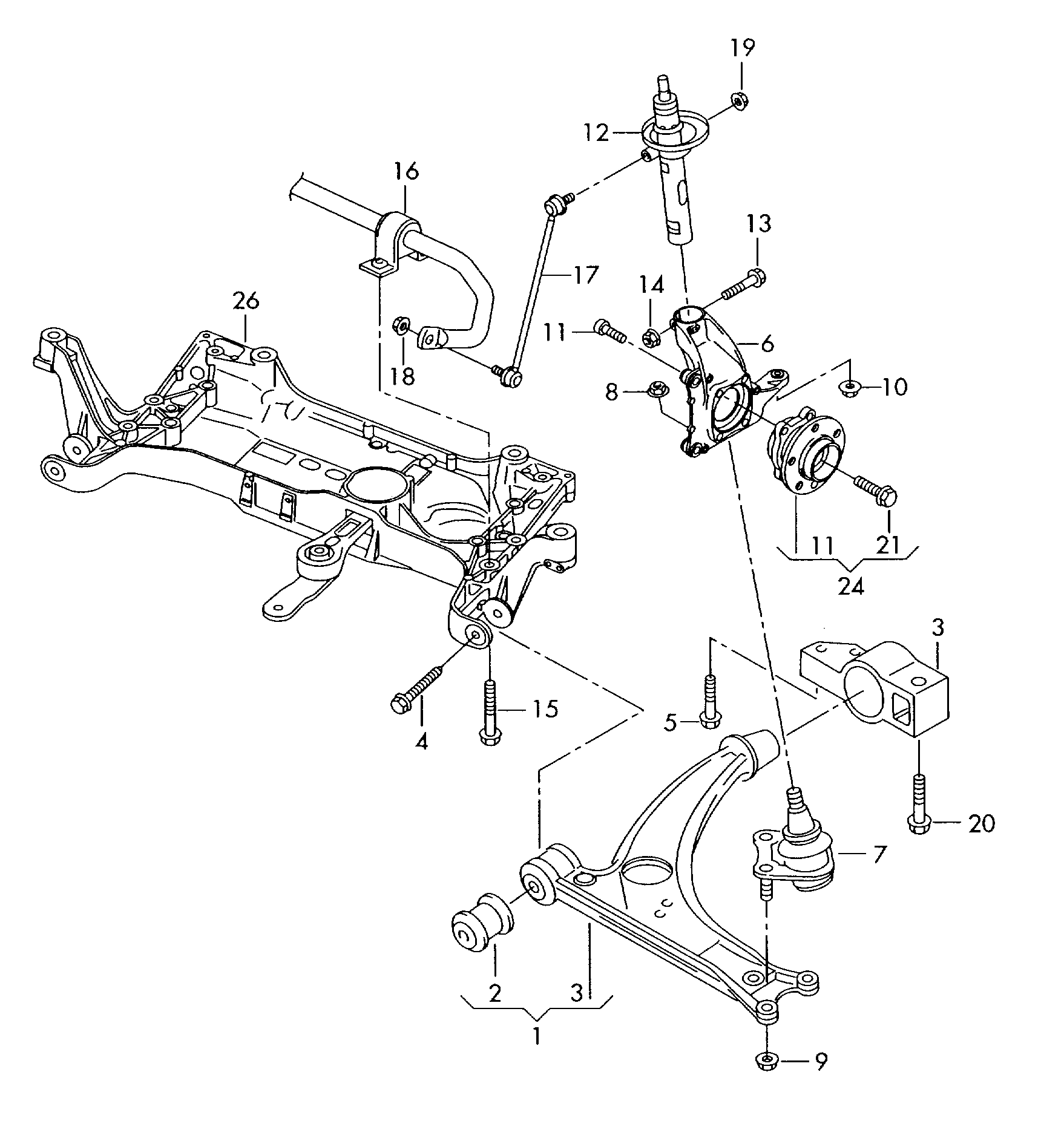 VAG 8J0 407 151D* - Neatkarīgās balstiekārtas svira, Riteņa piekare ps1.lv