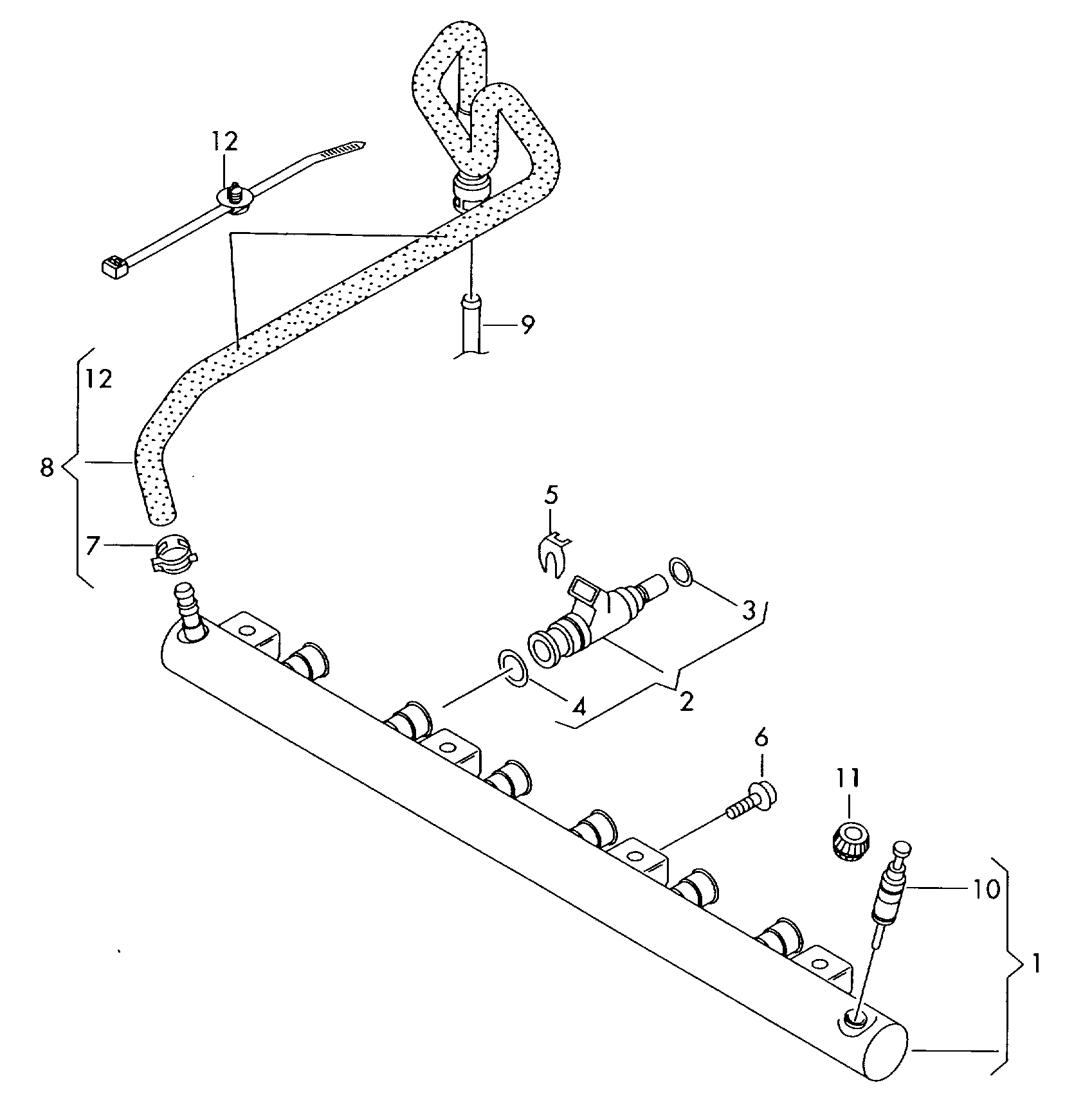 Seat 06A 906 149B - Blīvgredzens, Iesmidzināšanas sprausla ps1.lv