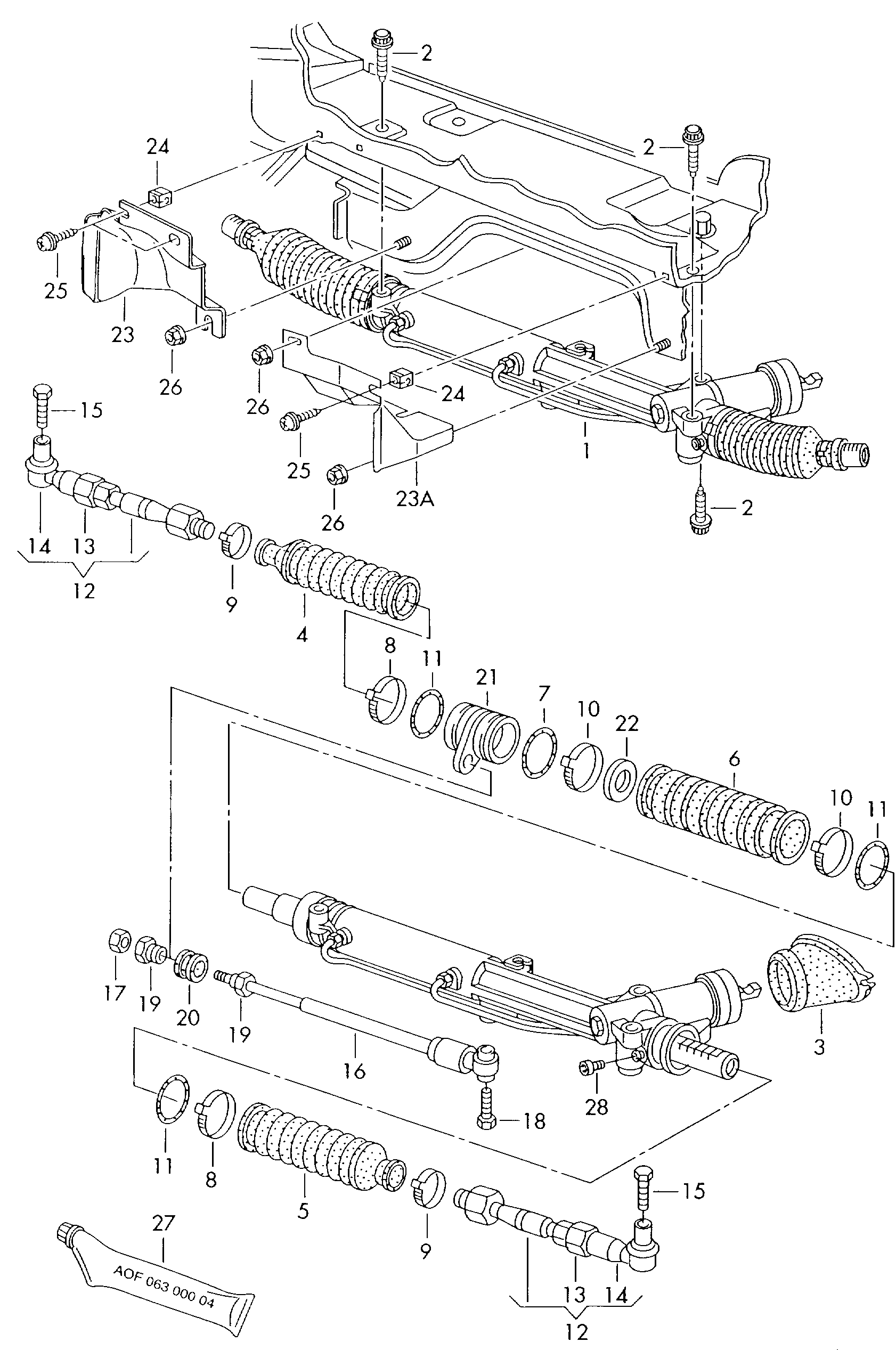 Seat 4D0422821A - Aksiālais šarnīrs, Stūres šķērsstiepnis ps1.lv