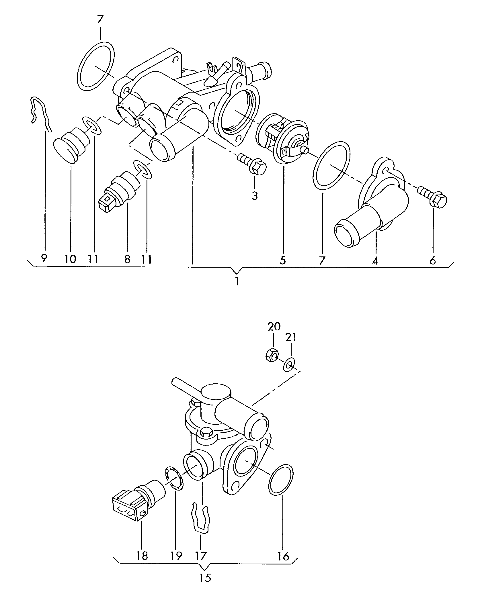 AUDI 032 121 111AM - Termostats, Dzesēšanas šķidrums ps1.lv