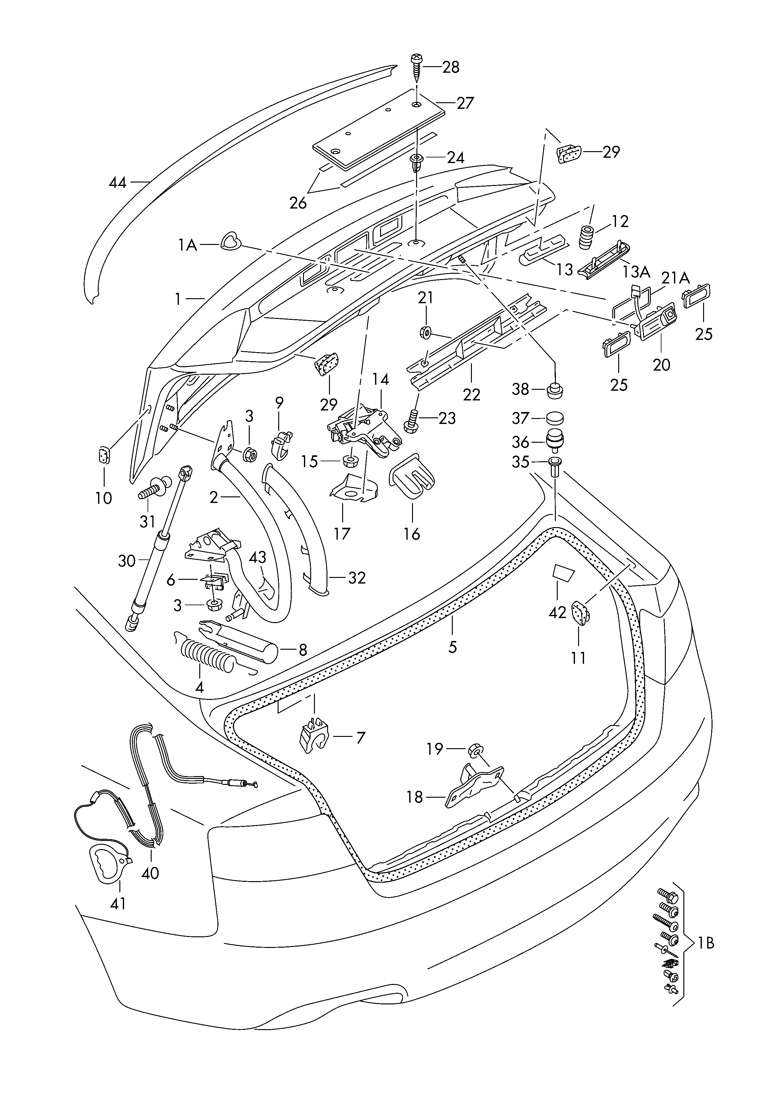 VAG 8K5 827 919 - Gāzes atspere, Bagāžas / Kravas nodalījuma vāks ps1.lv