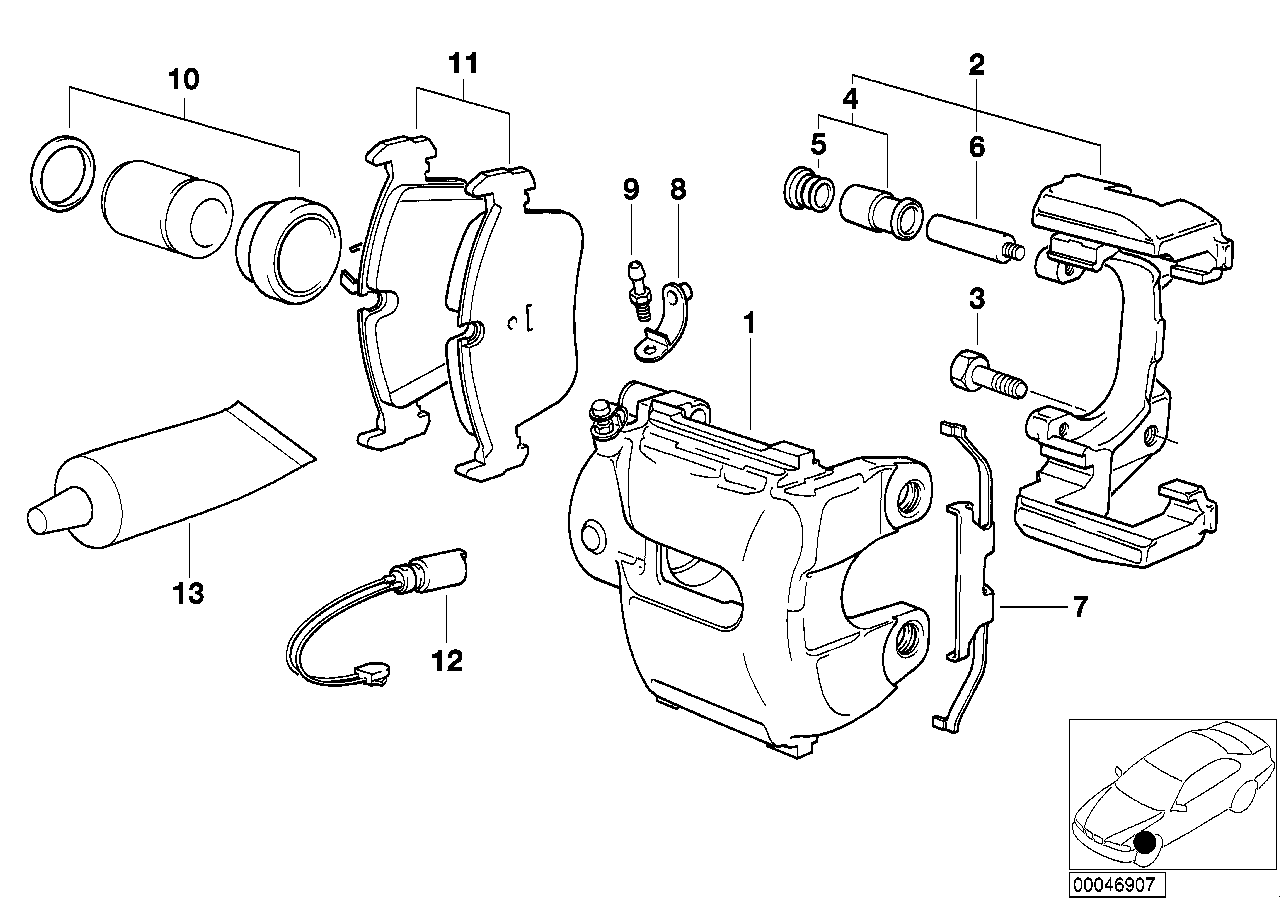 BMW 34 11 1 157 037 - Remkomplekts, Bremžu suports ps1.lv