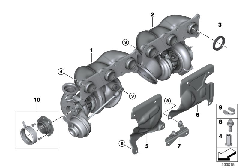 BMW 11 62 7 558 906 - Blīve, Izplūdes kolektors ps1.lv