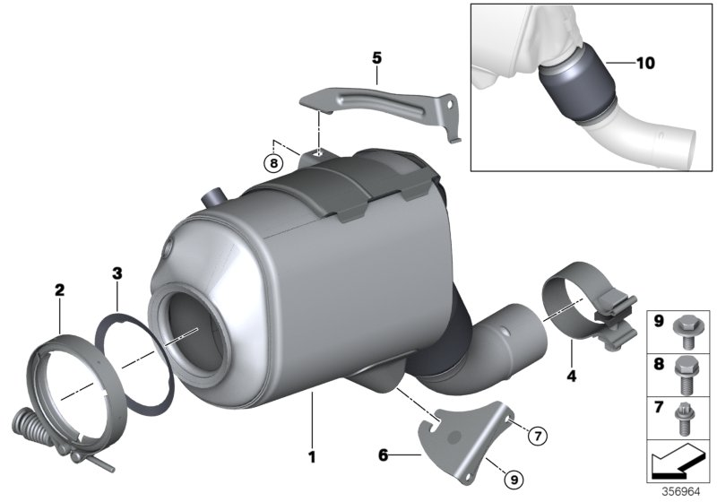 BMW 18307812875 - Asortiments, Sodrēju / Daļiņu filtra remonts ps1.lv