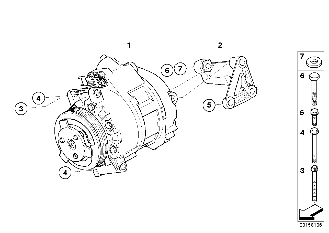 BMW 64 50 9 121 762 - Kompresors, Gaisa kond. sistēma ps1.lv