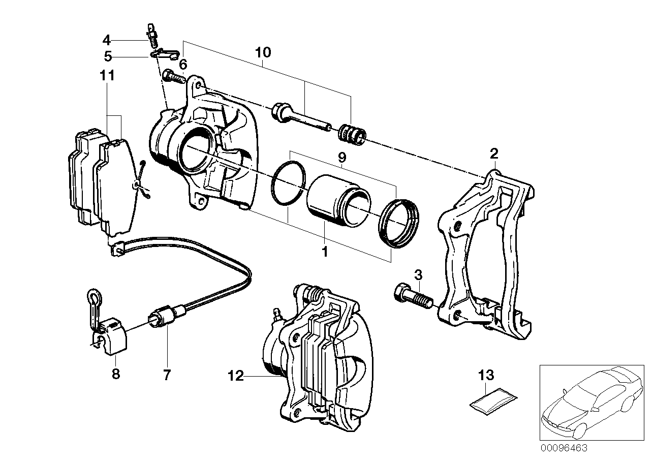 BMW 34111154440 - Remkomplekts, Bremžu suports ps1.lv