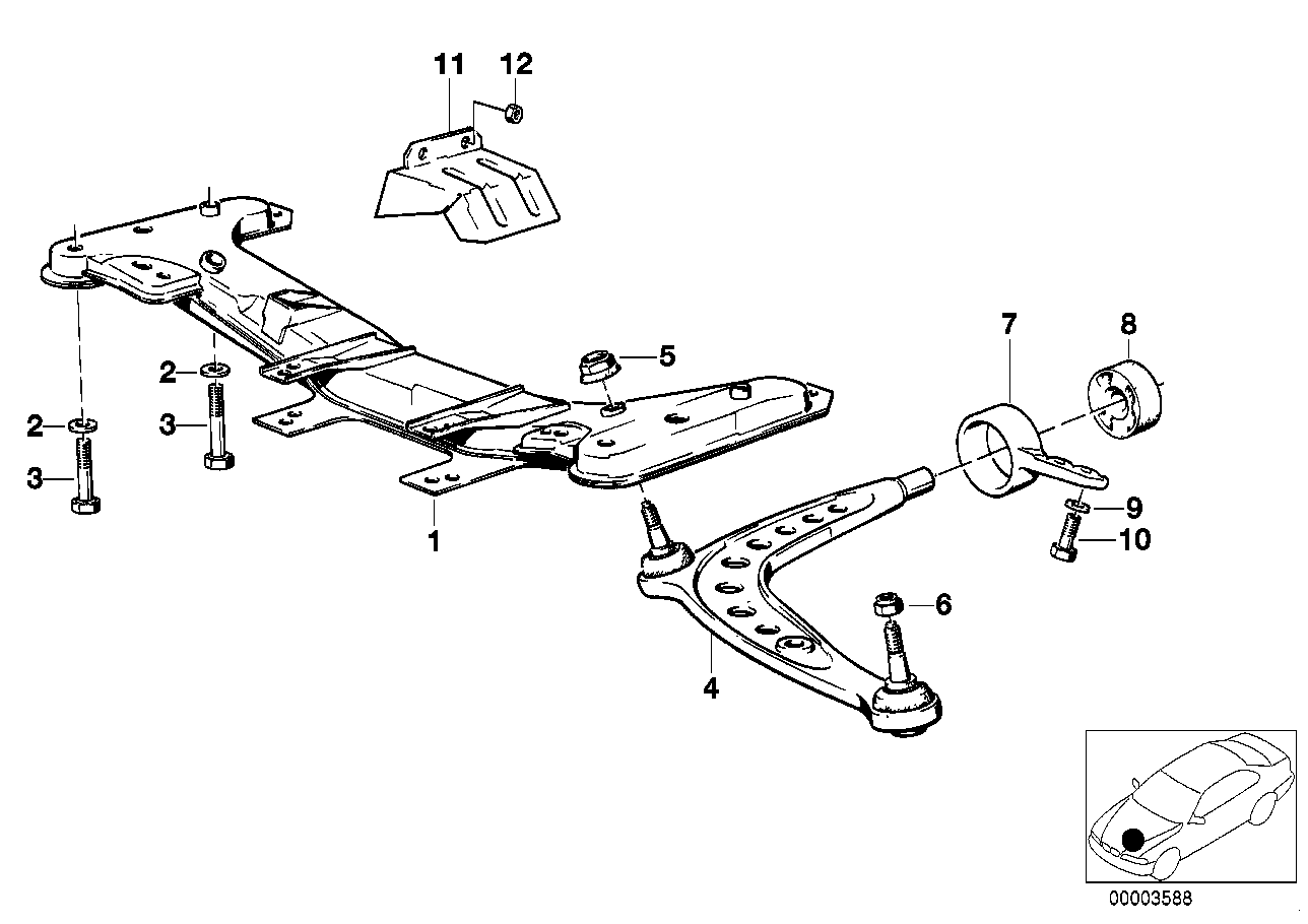 BMW 31 12 1 127 725 - Neatkarīgās balstiekārtas svira, Riteņa piekare ps1.lv