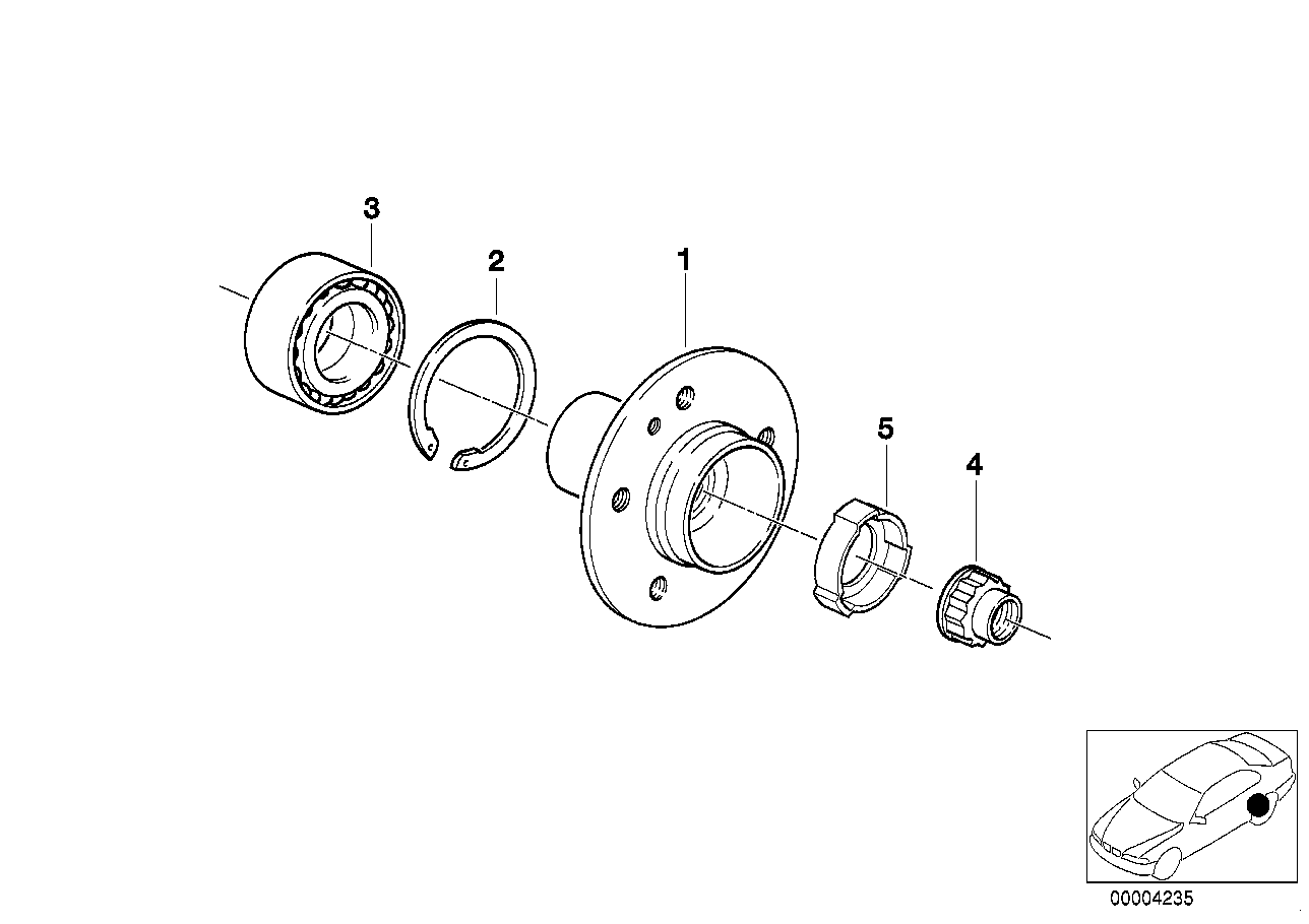 Mini 33411124358 - Riteņa rumbas gultņa komplekts ps1.lv