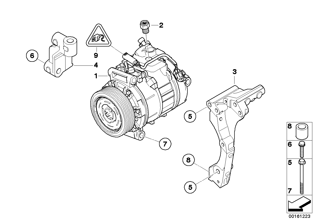 BMW 64509180550 - Kompresors, Gaisa kond. sistēma ps1.lv