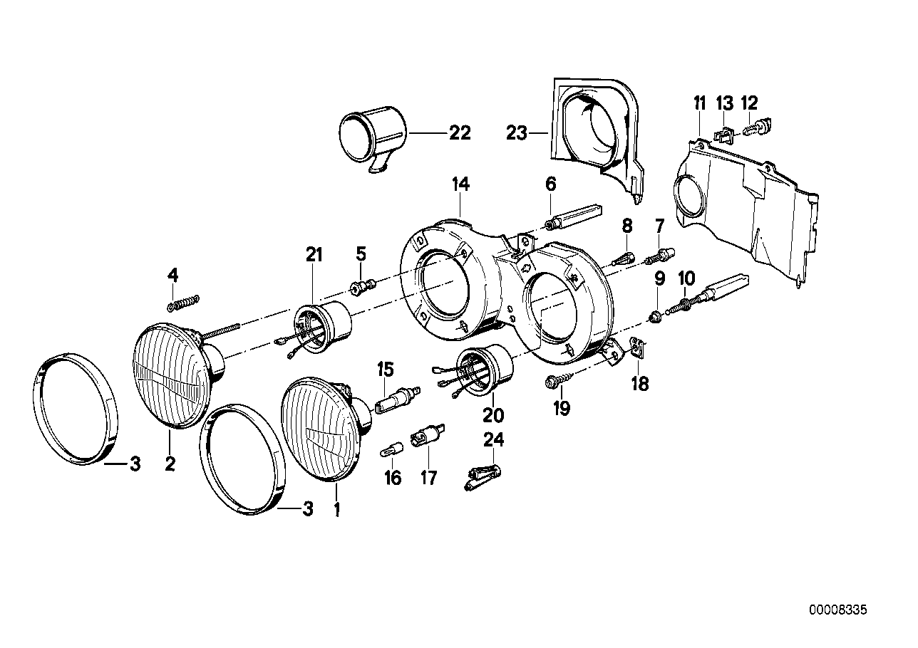 BMW 63 12 1 368 861 - Luktura ieliktnis, Pamatlukturis ps1.lv