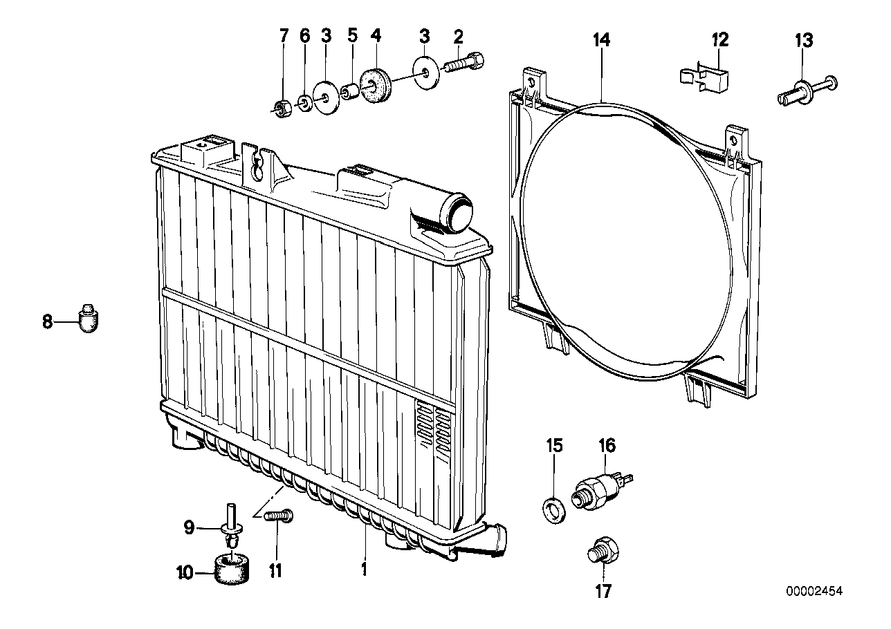 BMW 17 11 1 707 563 - Radiators, Motora dzesēšanas sistēma ps1.lv