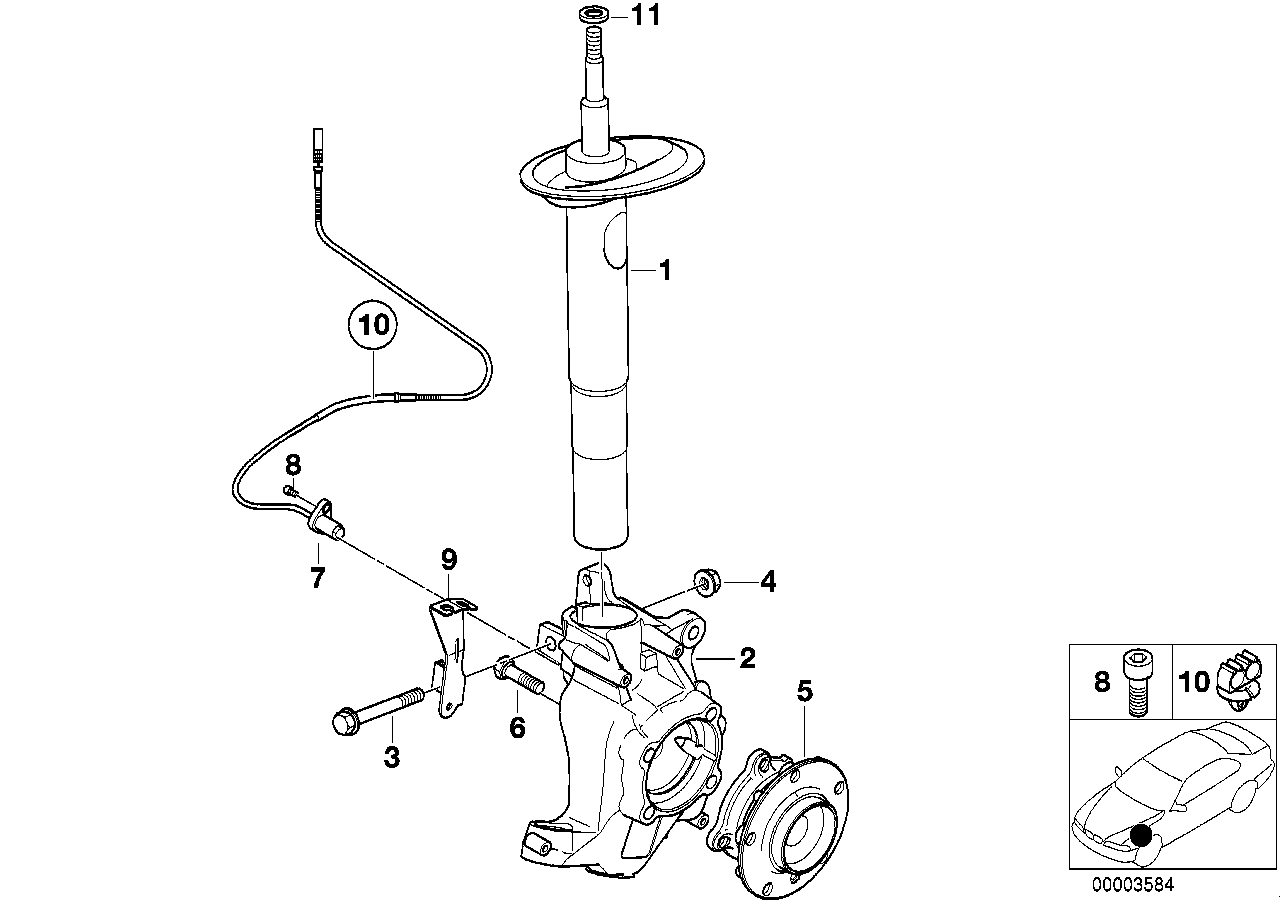 BMW 31 31 1 096 857 - Amortizators ps1.lv