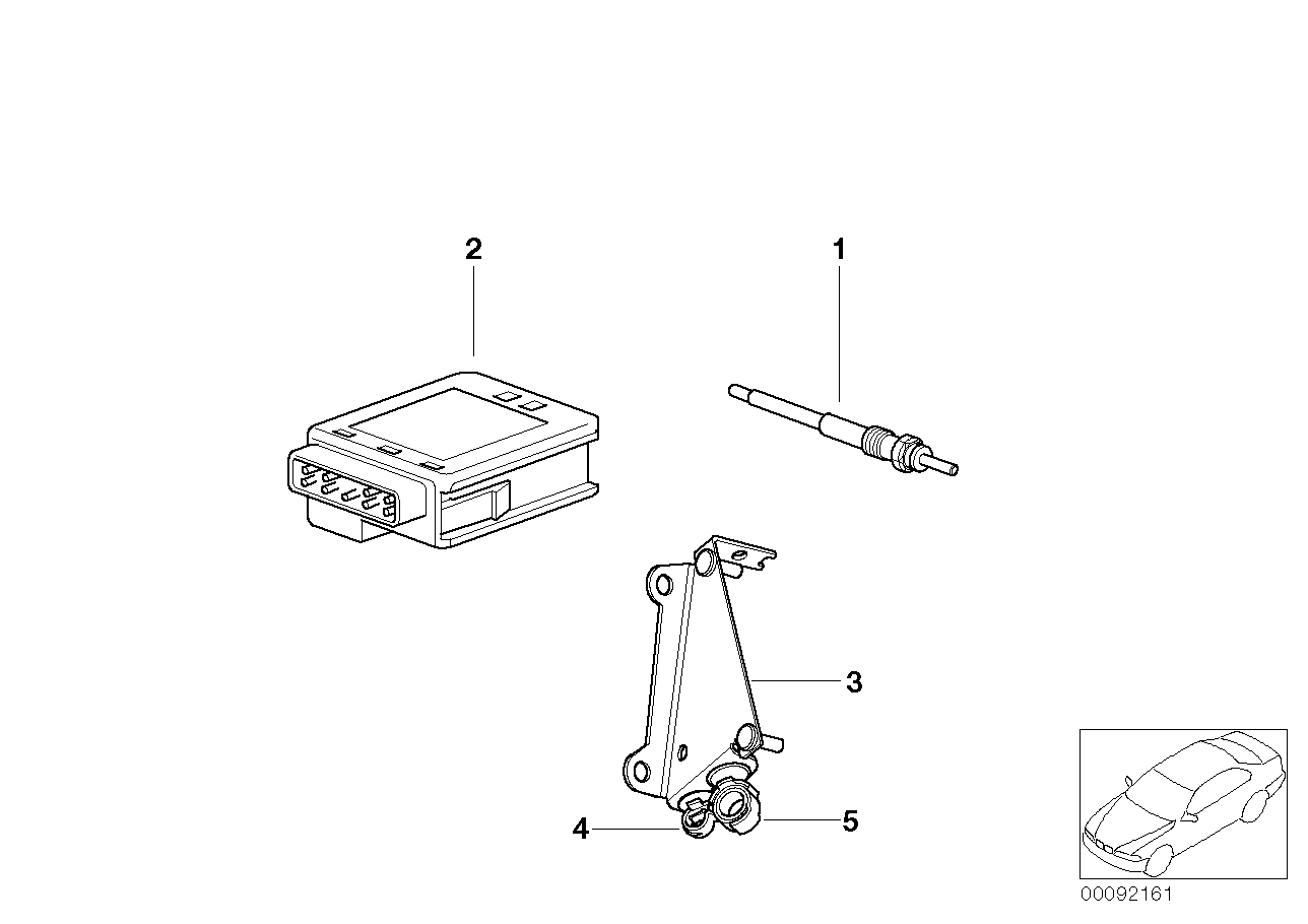 BMW 12 21 7 801 200 - Vadības bloks, Kvēlsveces darbības laiks ps1.lv