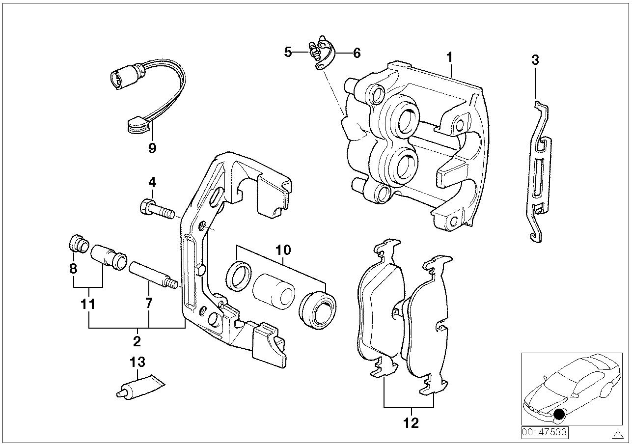 BMW 34116761246 - Bremžu uzliku kompl., Disku bremzes ps1.lv