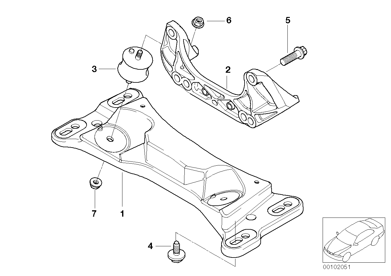 BMW 22 31 6 799 331 - Piekare, Pārnesumkārba ps1.lv